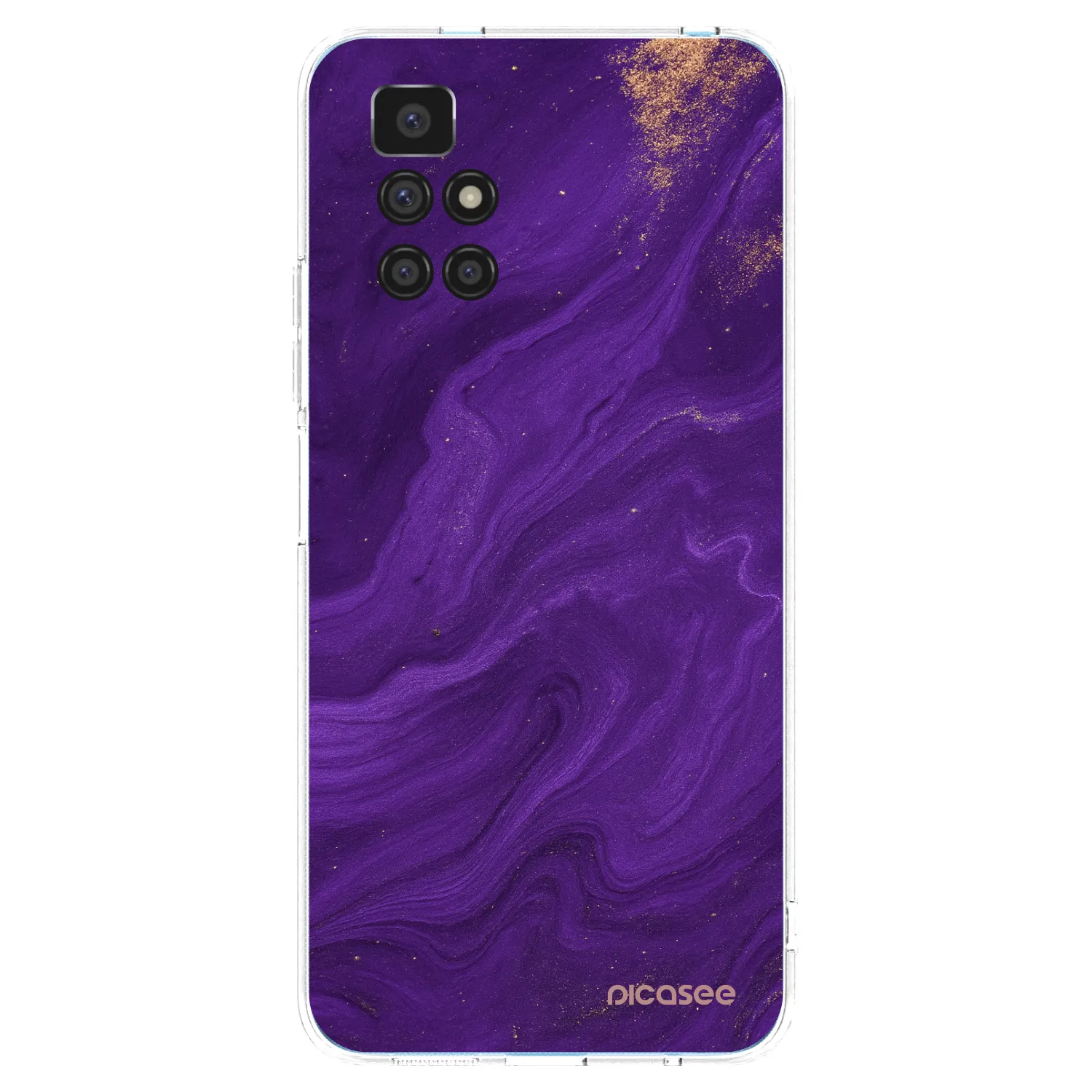 Picasee silikonska prozirna maskica za Xiaomi Redmi 10 - Purple