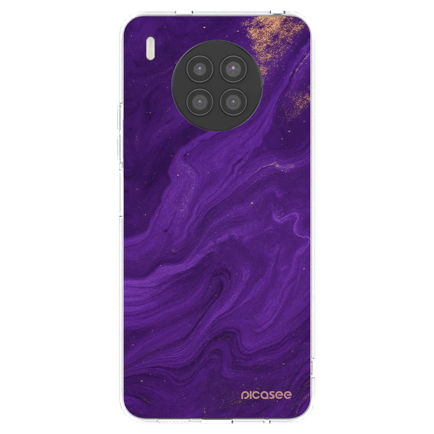 Picasee silikonska prozirna maskica za Huawei Nova 8i - Purple