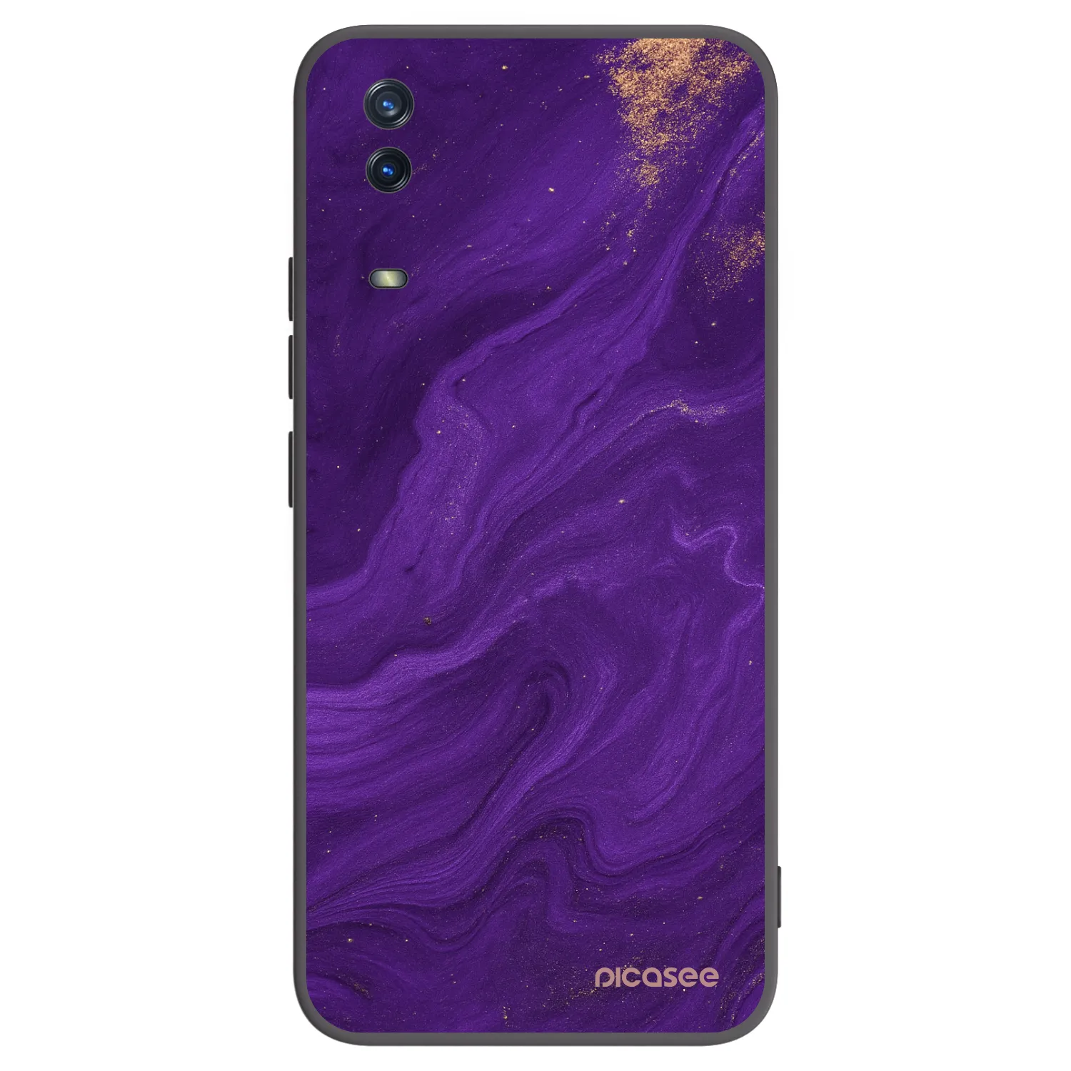 Picasee crna silikonska maskica za Vivo Y11s - Purple