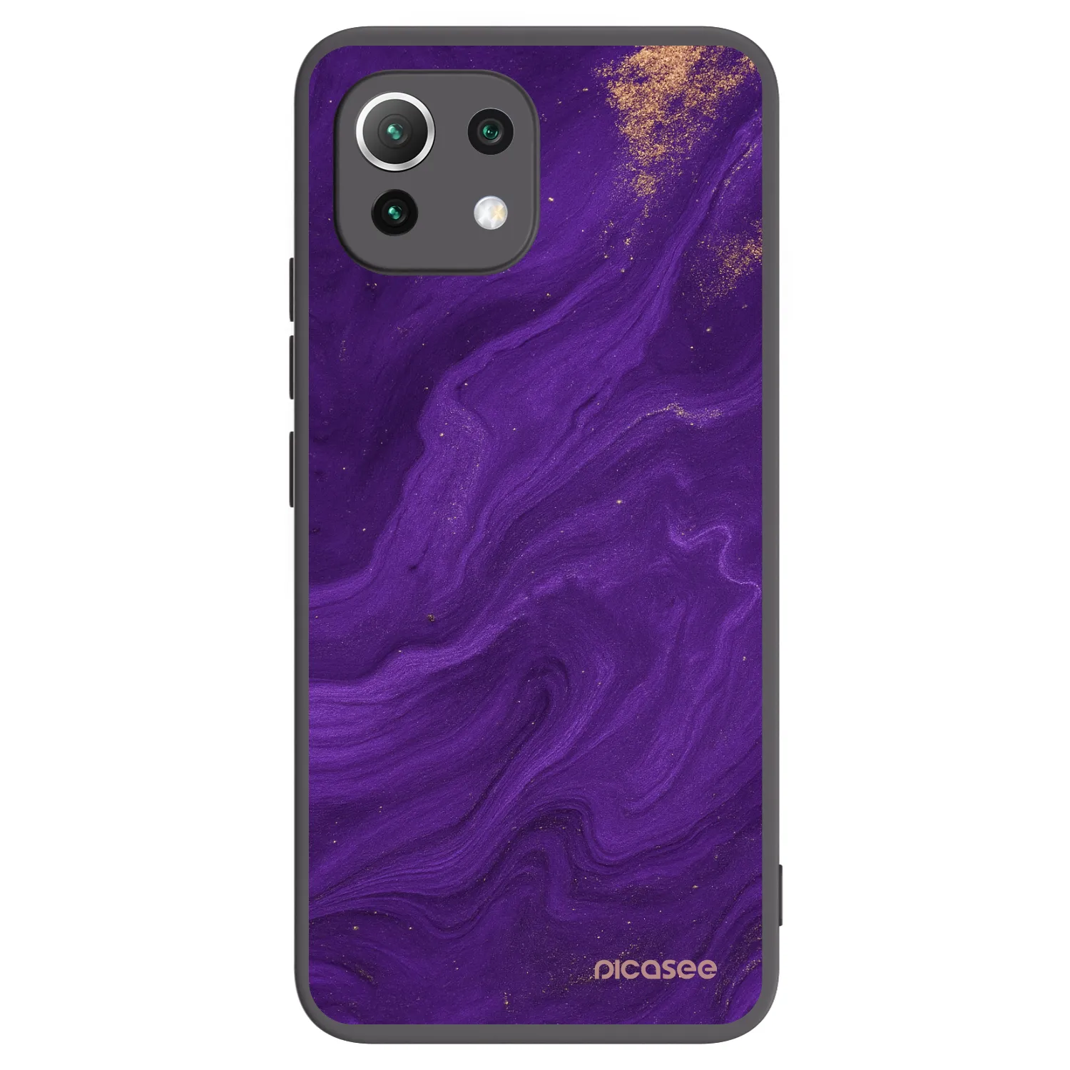Picasee crna silikonska maskica za Xiaomi 11 Lite 5G NE - Purple