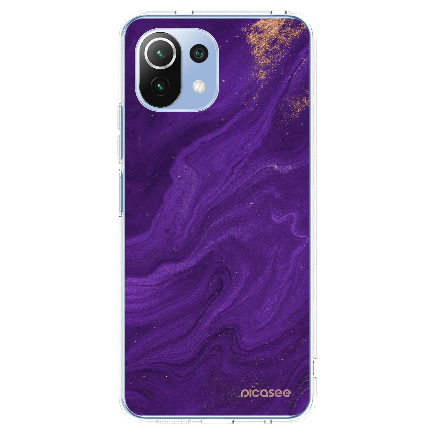 Picasee silikonska prozirna maskica za Xiaomi 11 Lite 5G NE - Purple