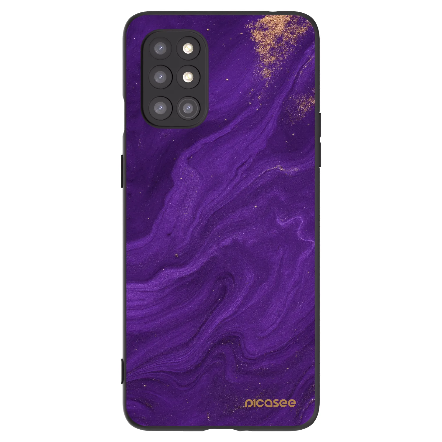 Picasee crna silikonska maskica za OnePlus 8T - Purple