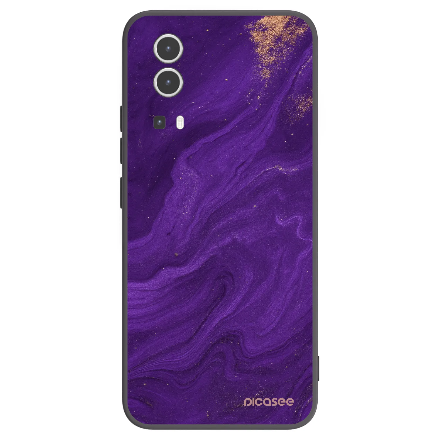 Picasee crna silikonska maskica za Vivo Y72 5G - Purple