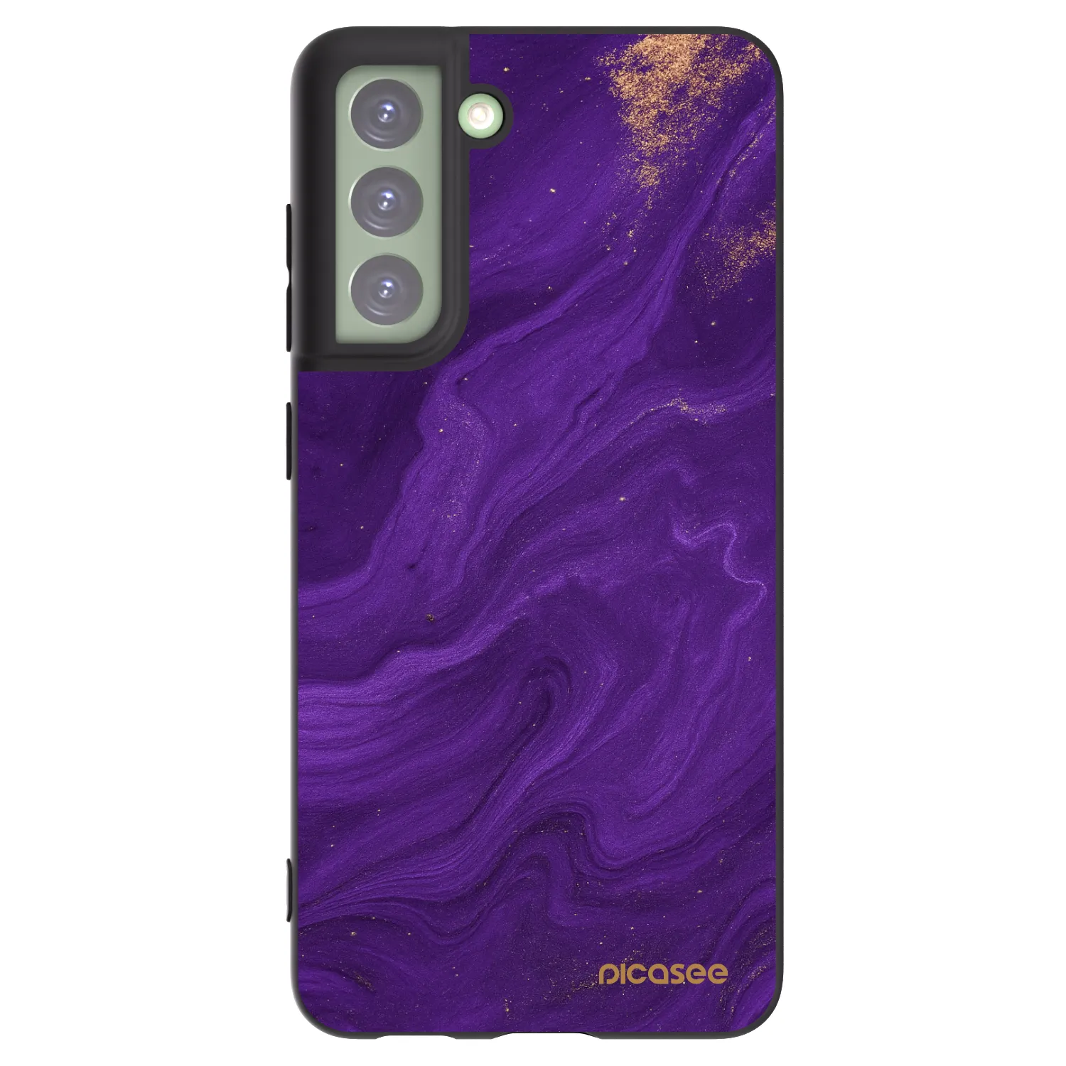 Picasee crna silikonska maskica za Samsung Galaxy S21 FE 5G - Purple