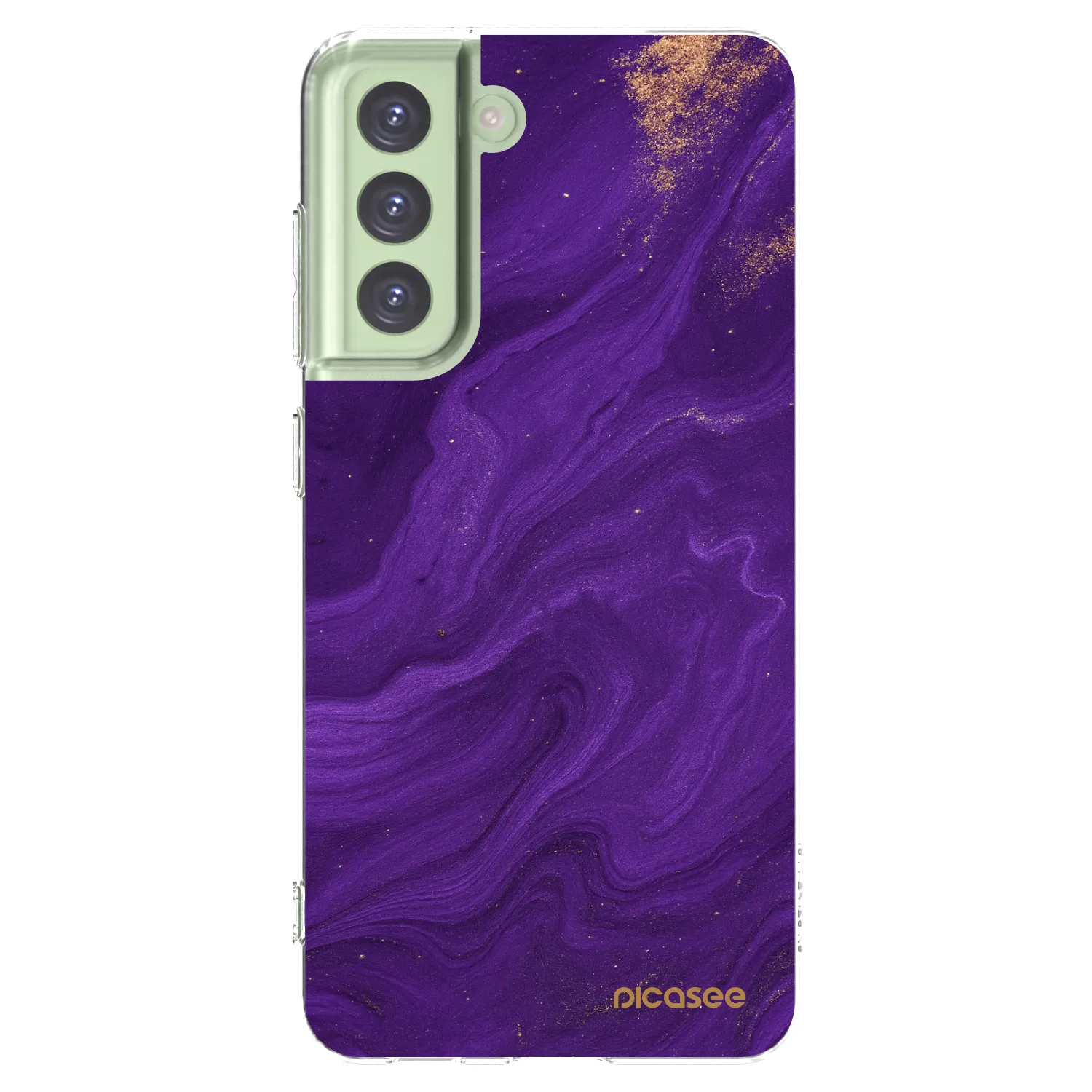 Picasee silikonska prozirna maskica za Samsung Galaxy S21 FE 5G - Purple