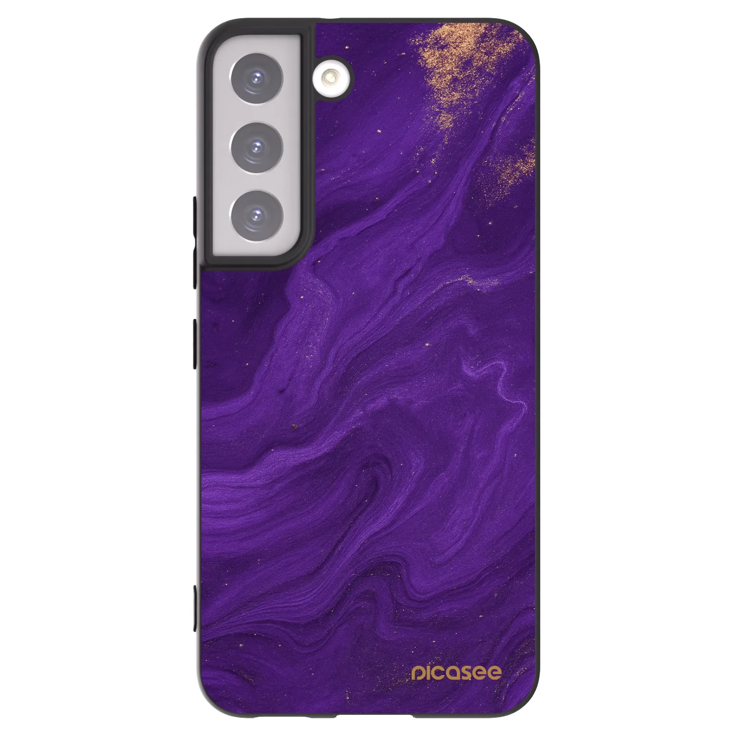 Picasee crna silikonska maskica za Samsung Galaxy S22 5G - Purple