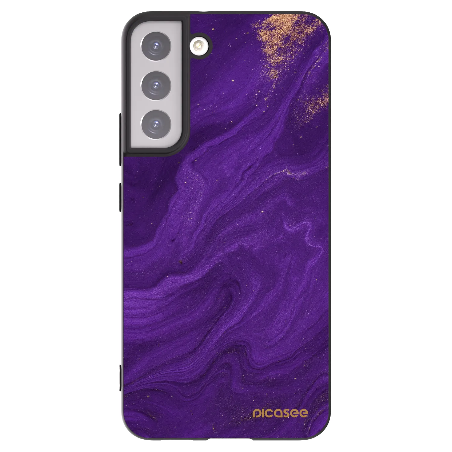 Picasee crna silikonska maskica za Samsung Galaxy S22+ 5G - Purple