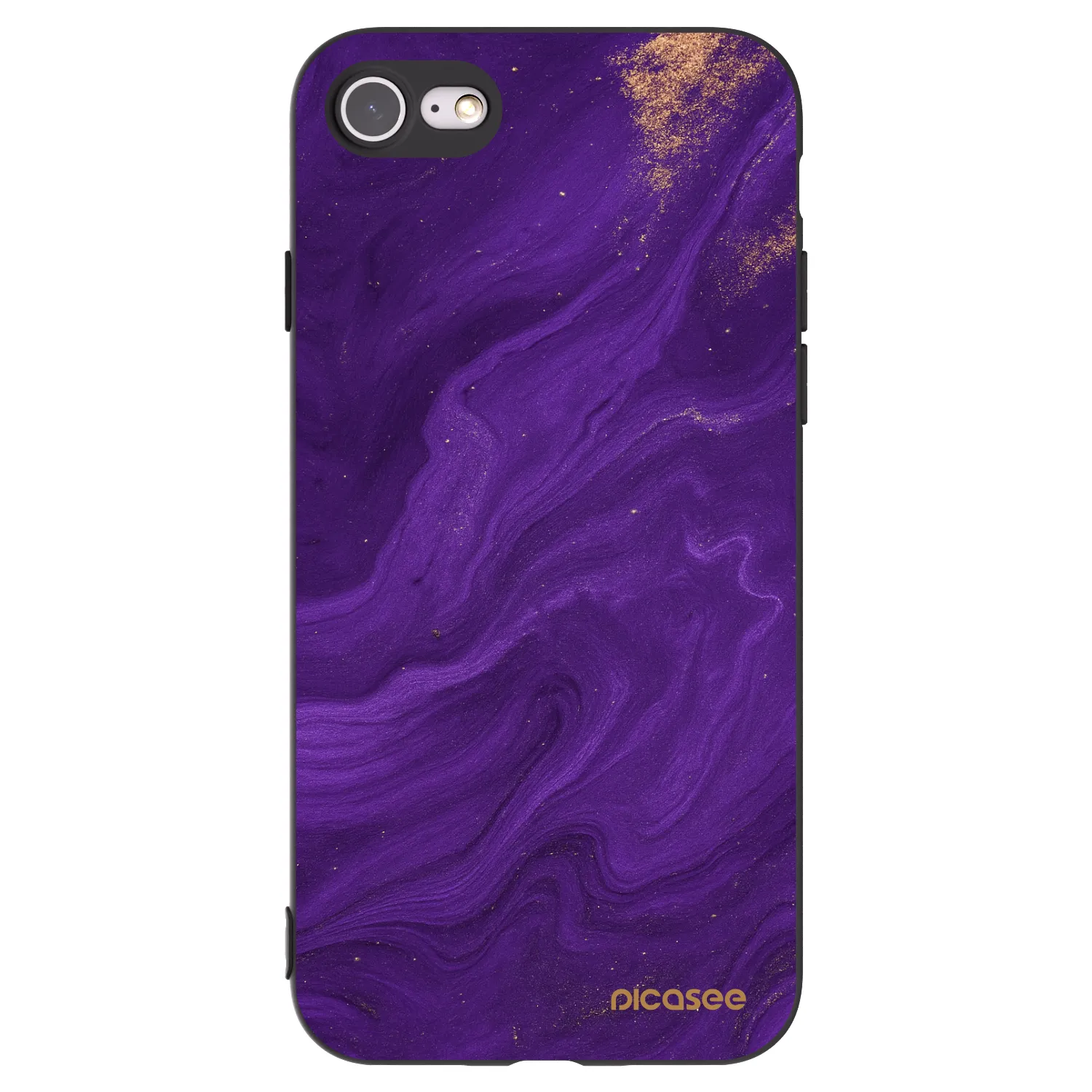 Picasee crna silikonska maskica za Apple iPhone SE 2022 - Purple