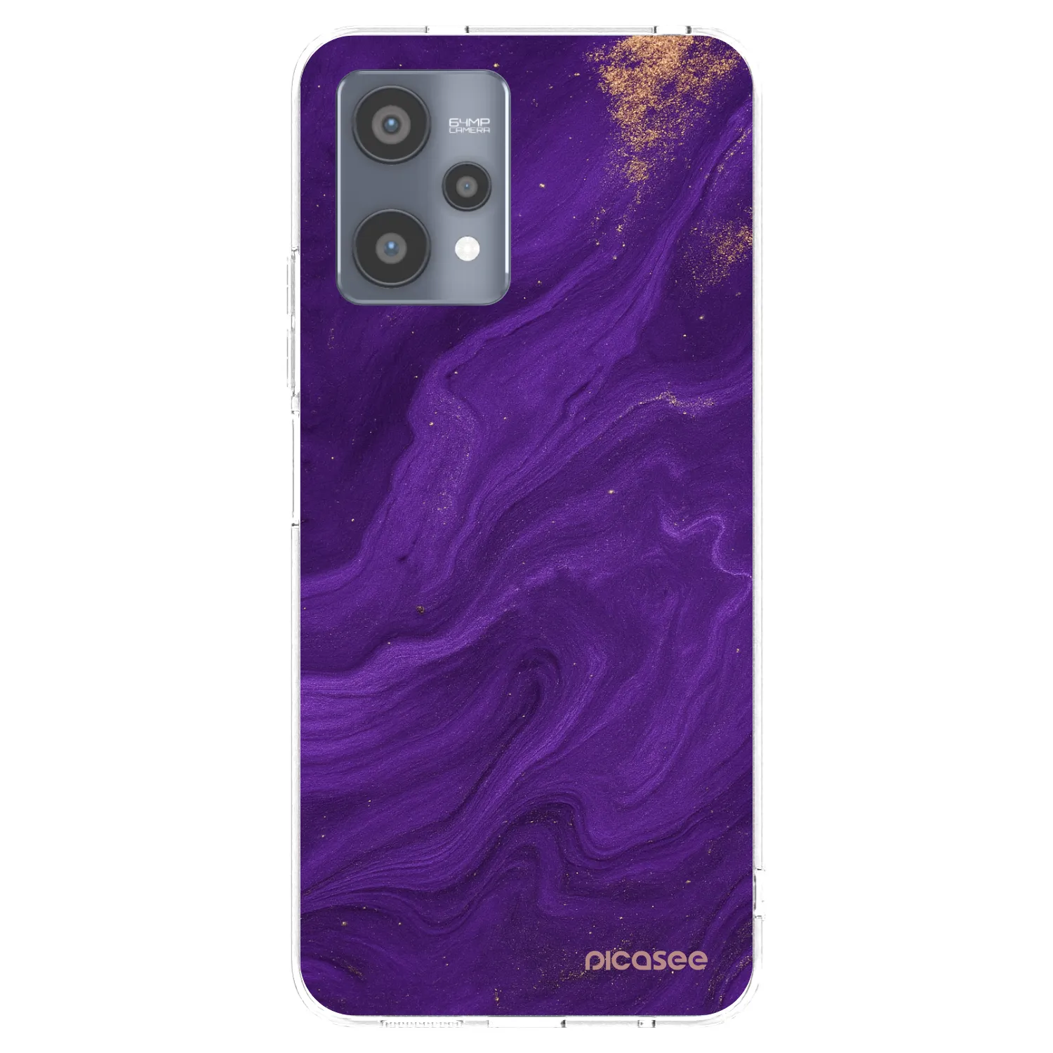 Picasee silikonska prozirna maskica za Realme 9 Pro 5G - Purple