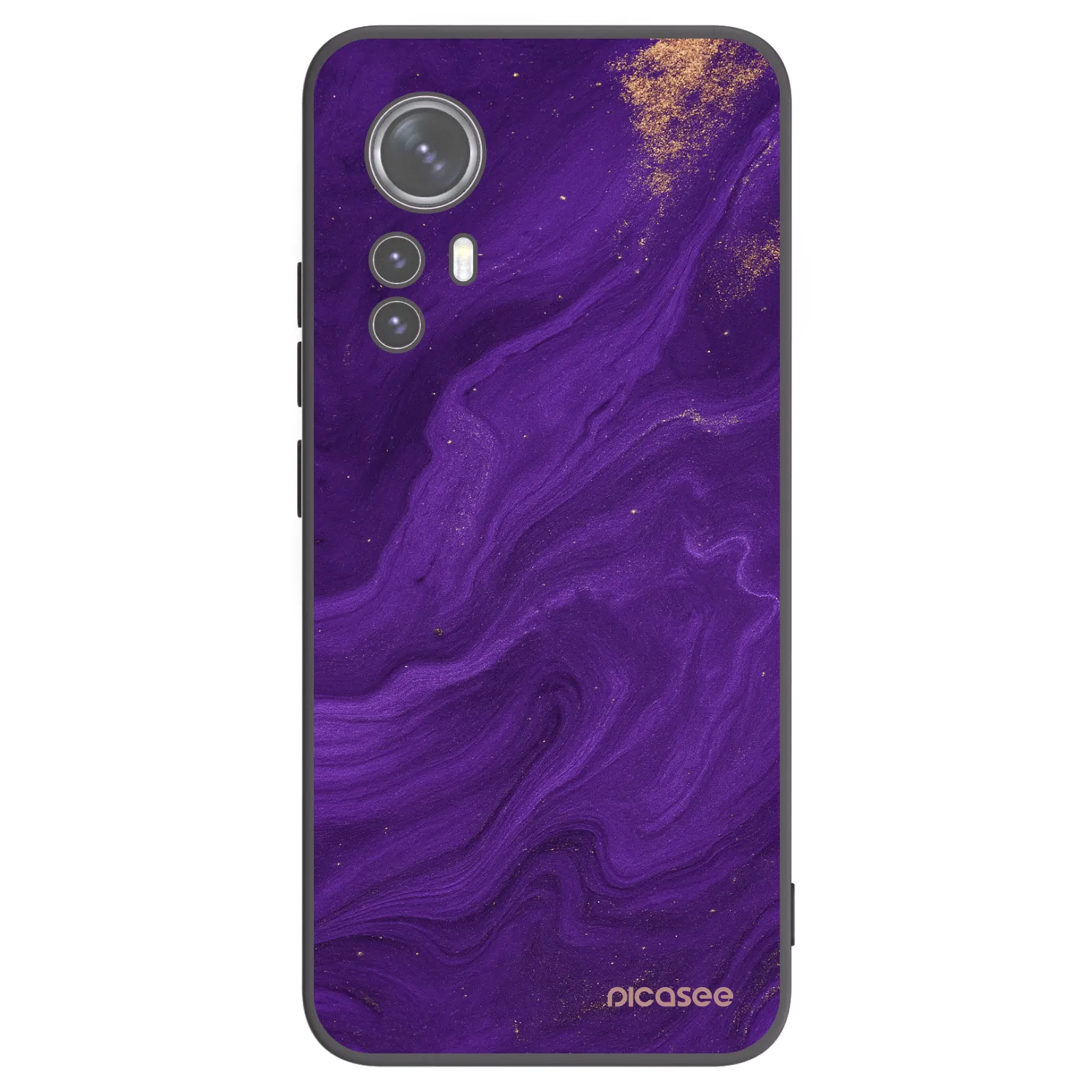 Picasee crna silikonska maskica za Xiaomi 12 - Purple