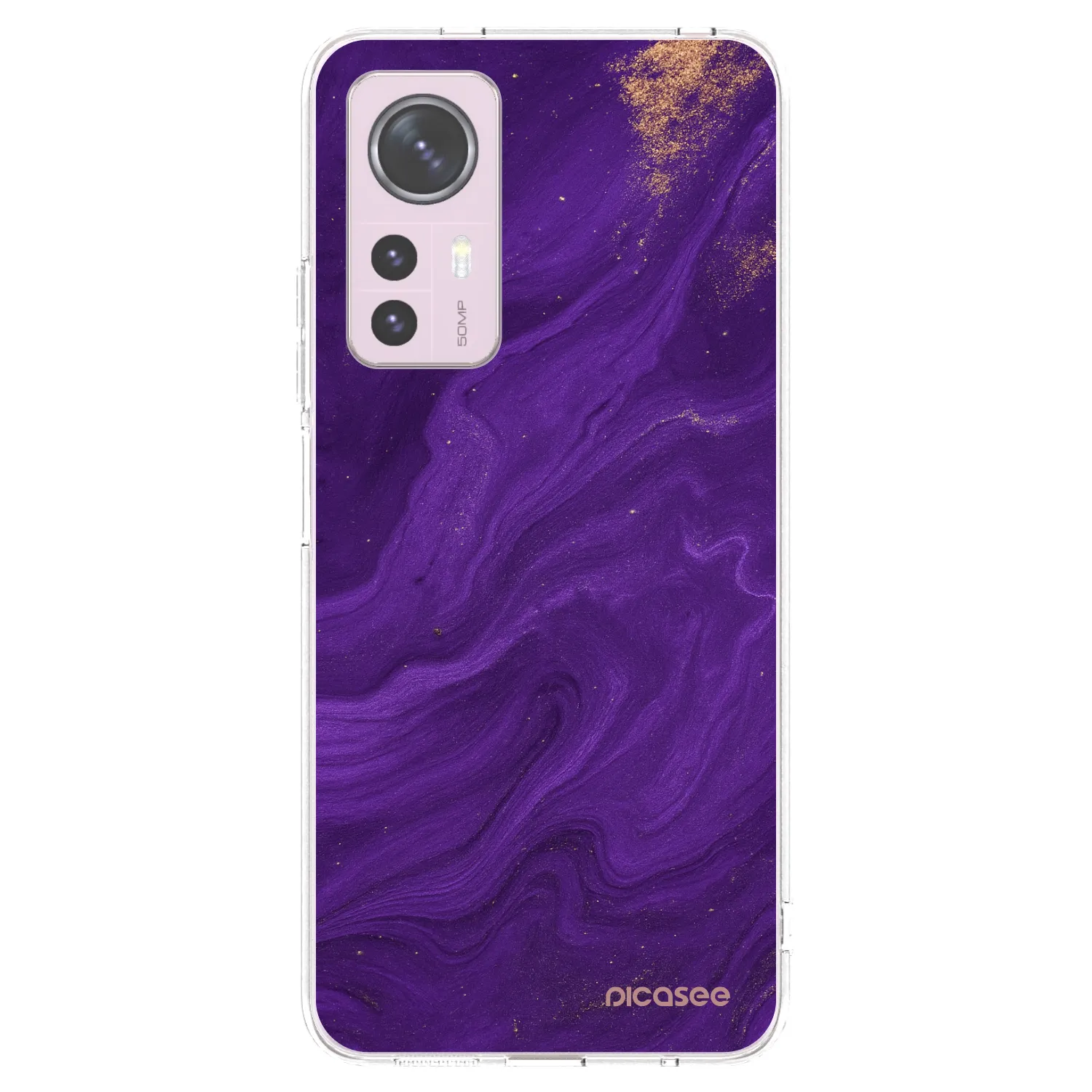Picasee silikonska prozirna maskica za Xiaomi 12 - Purple