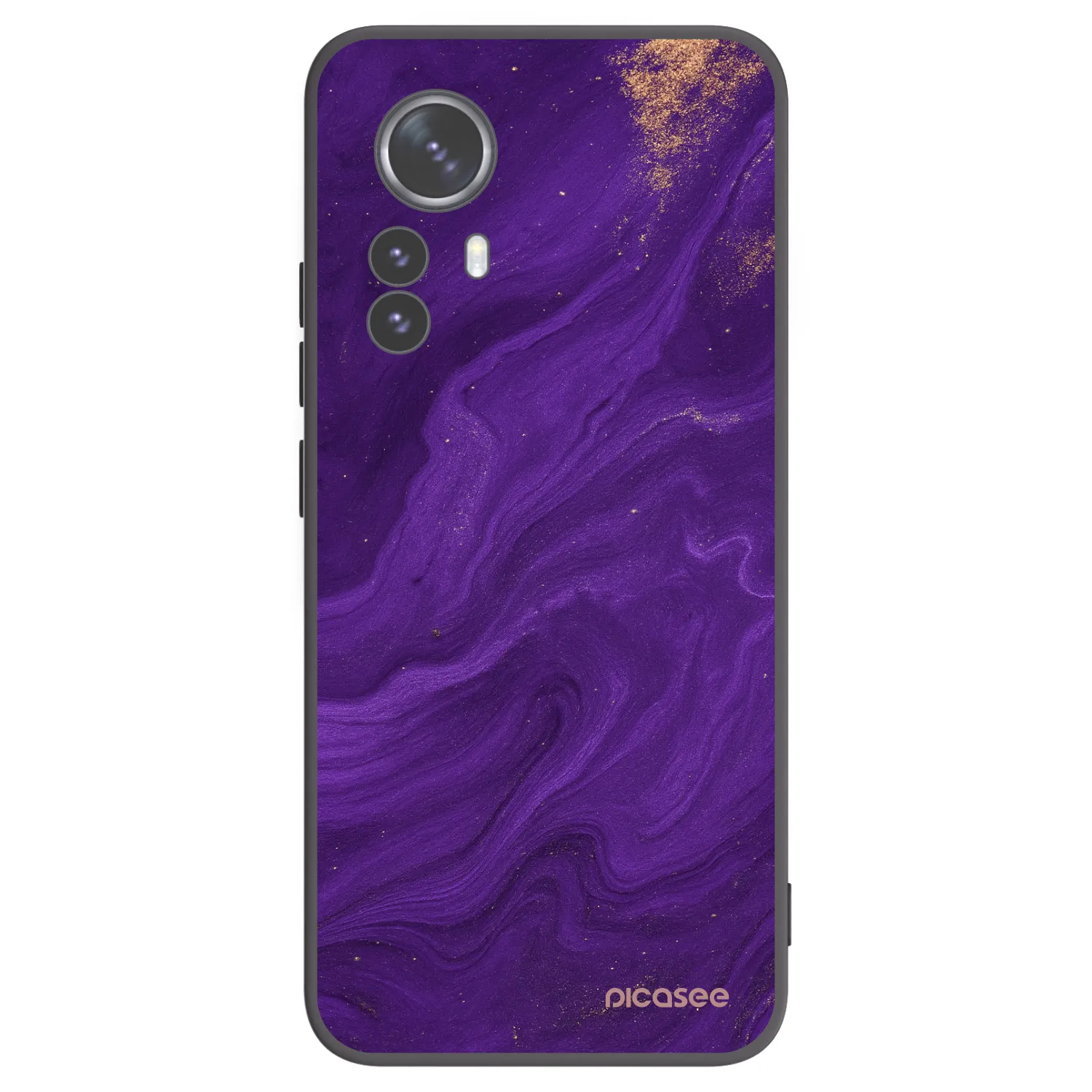 Picasee crna silikonska maskica za Xiaomi 12 Pro - Purple