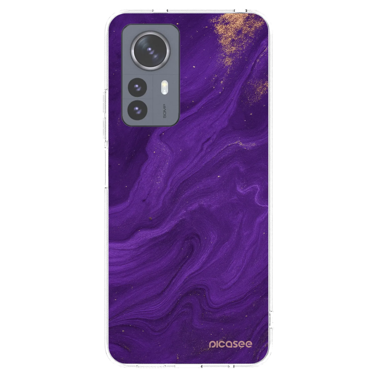Picasee silikonska prozirna maskica za Xiaomi 12 Pro - Purple
