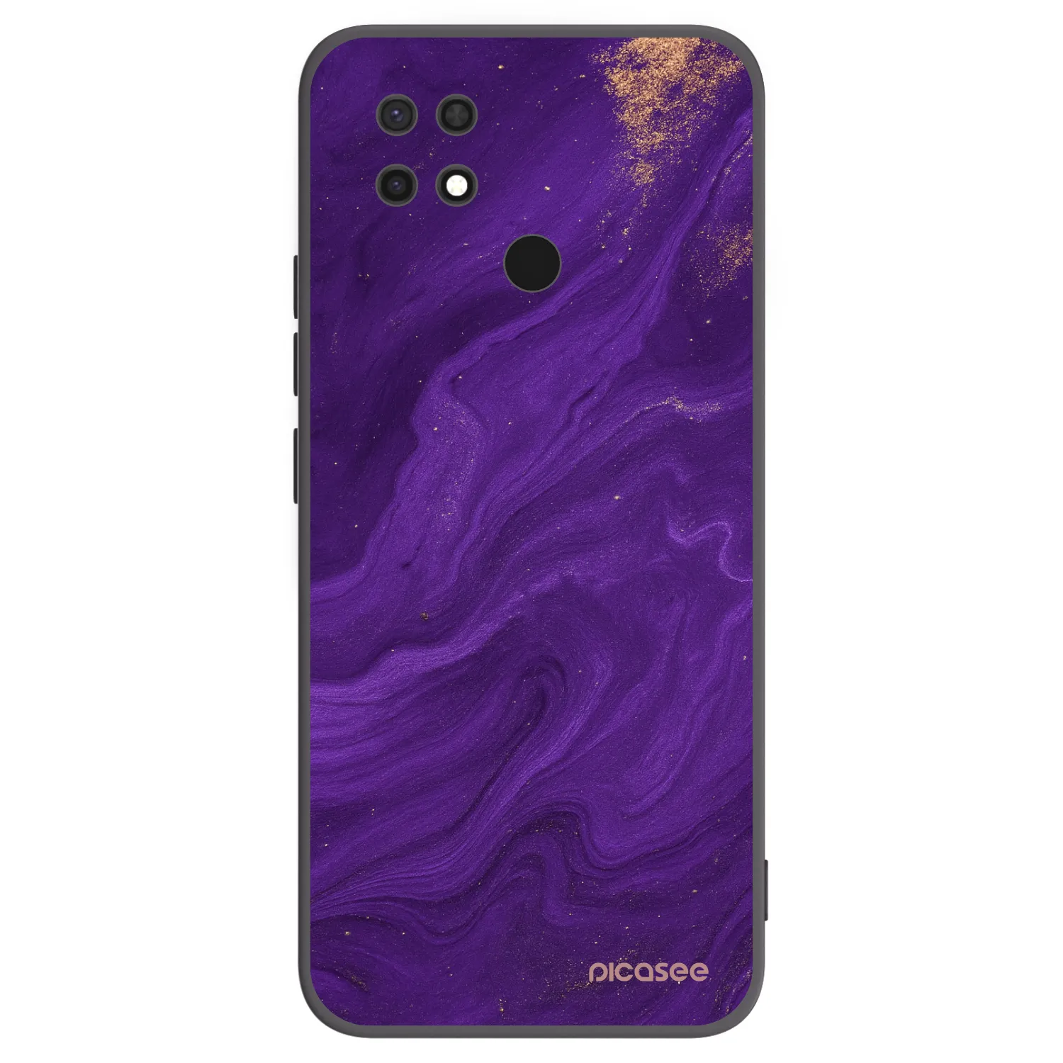 Picasee crna silikonska maskica za Xiaomi Redmi 10C - Purple