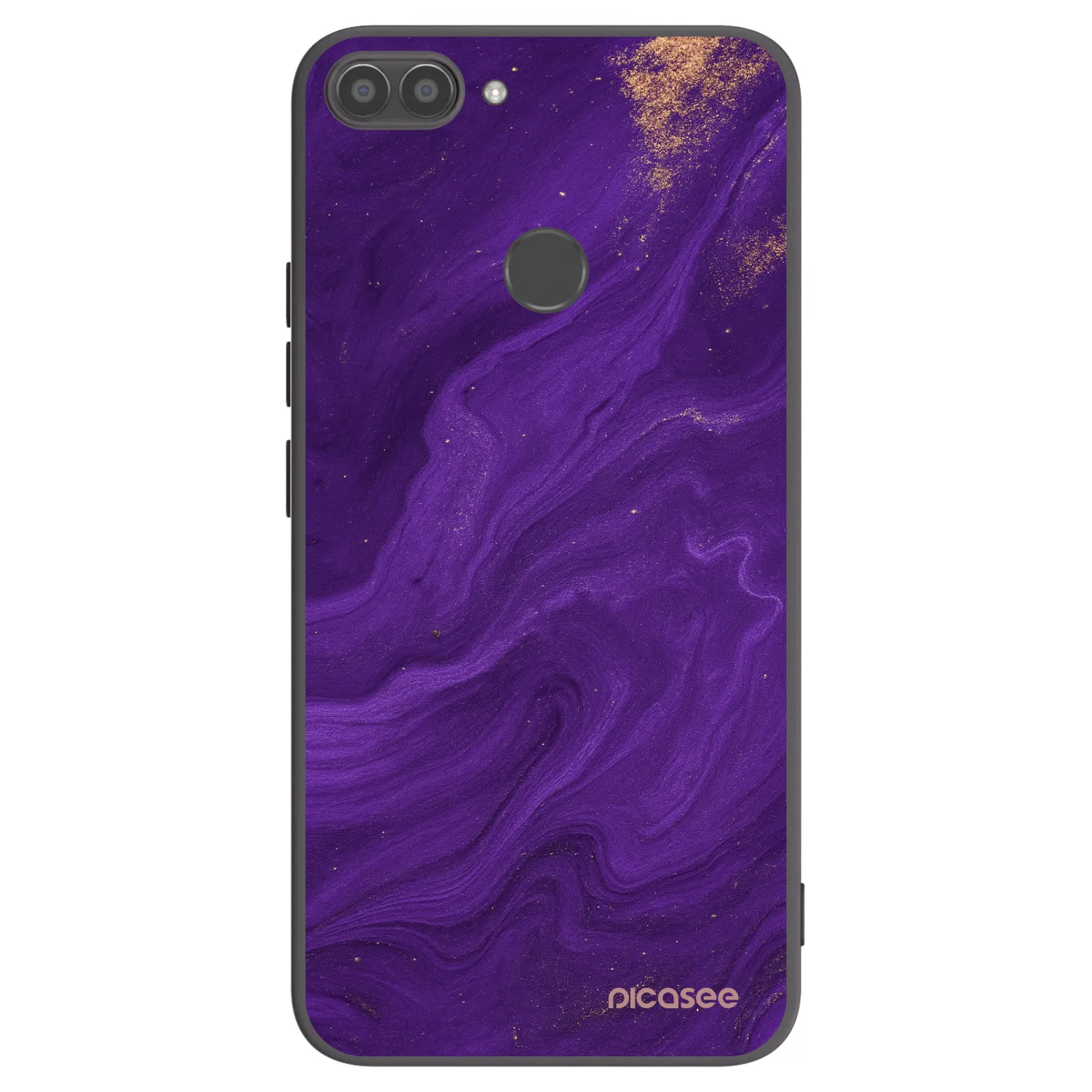 Picasee crna silikonska maskica za Huawei P Smart - Purple