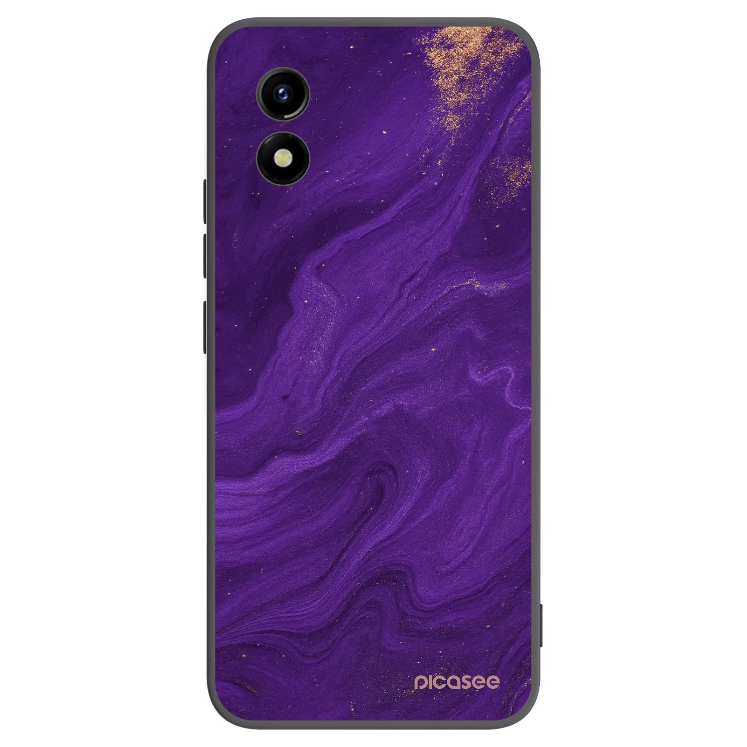 Picasee crna silikonska maskica za Vivo Y01 - Purple