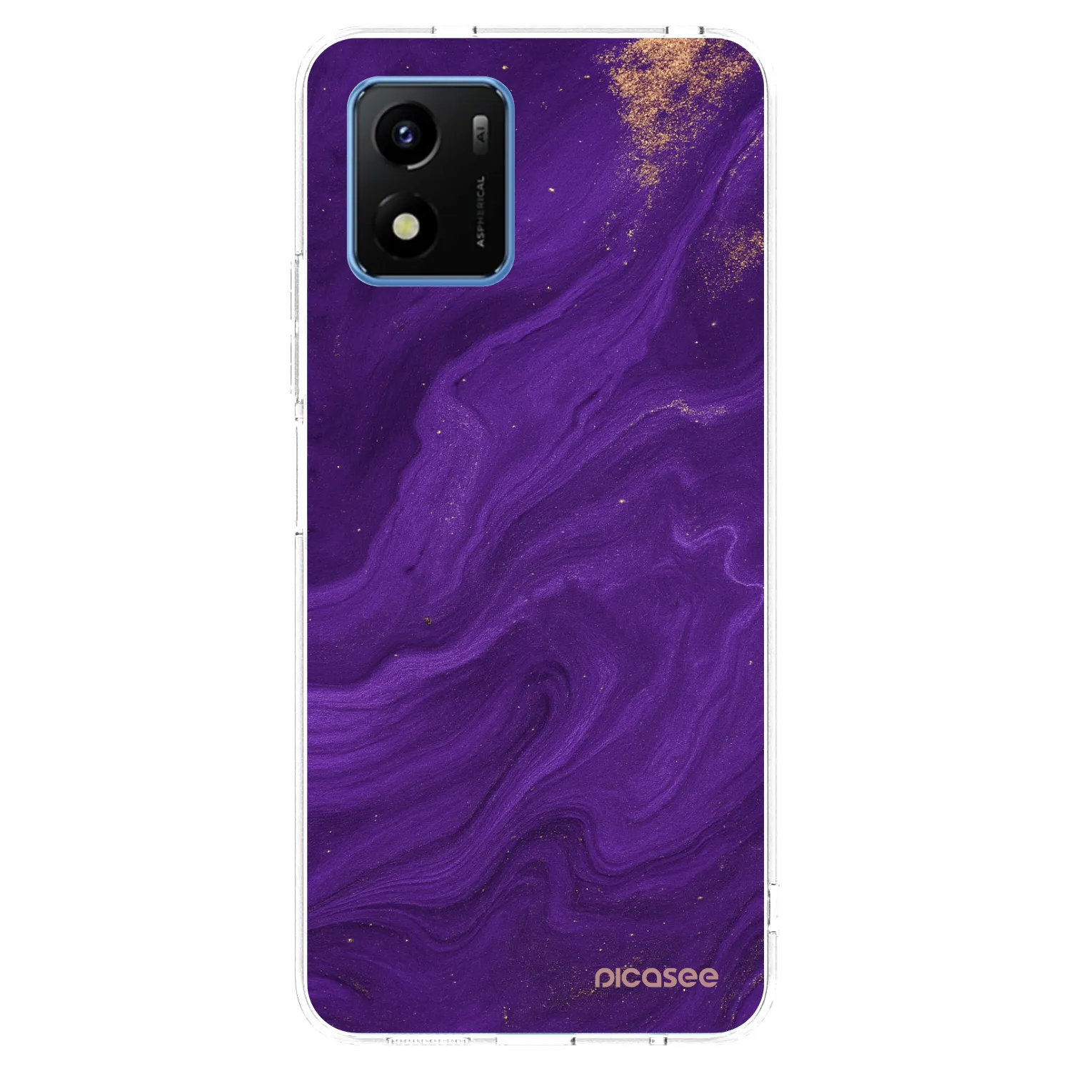 Picasee silikonska prozirna maskica za Vivo Y01 - Purple