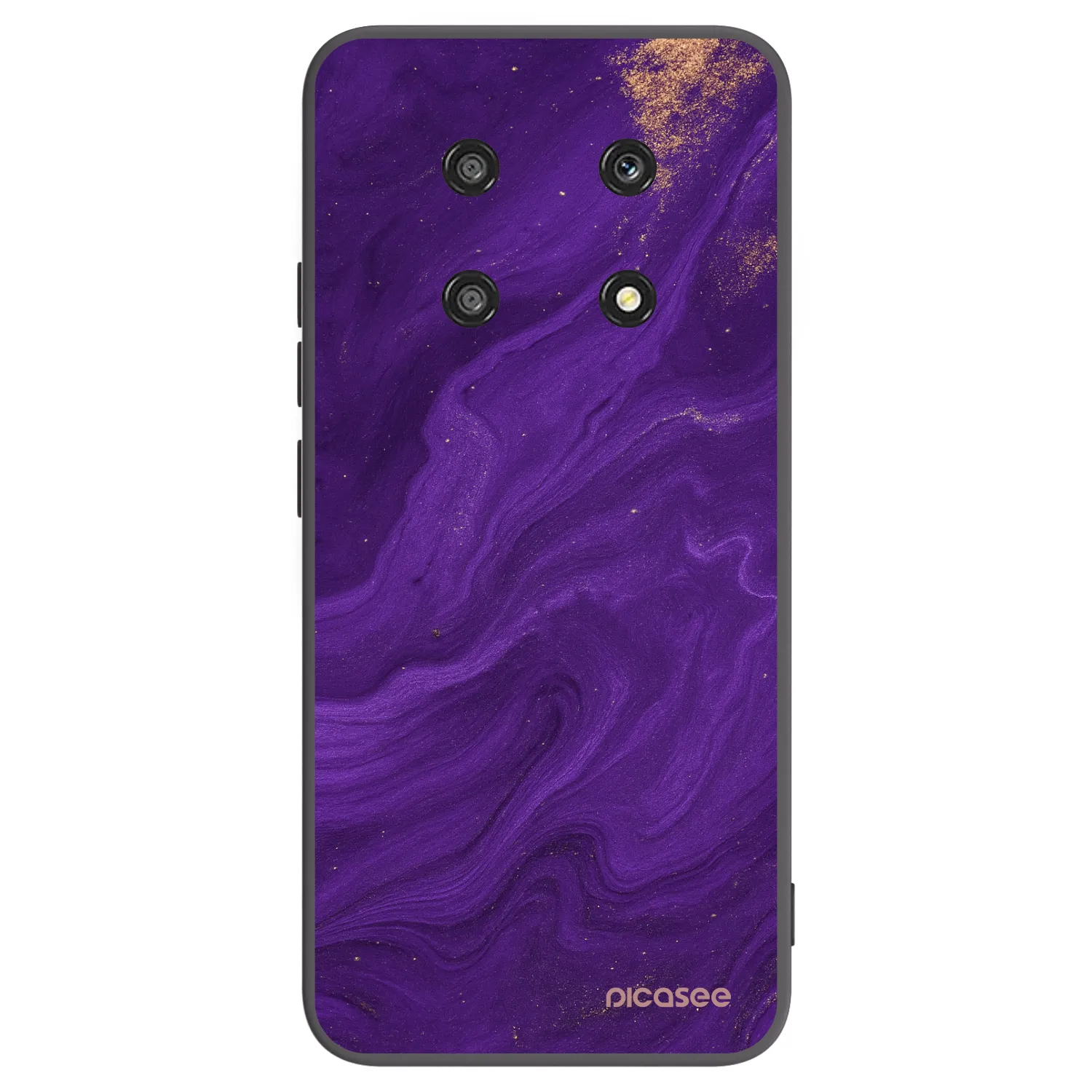 Picasee crna silikonska maskica za Honor Magic4 Lite 5G - Purple