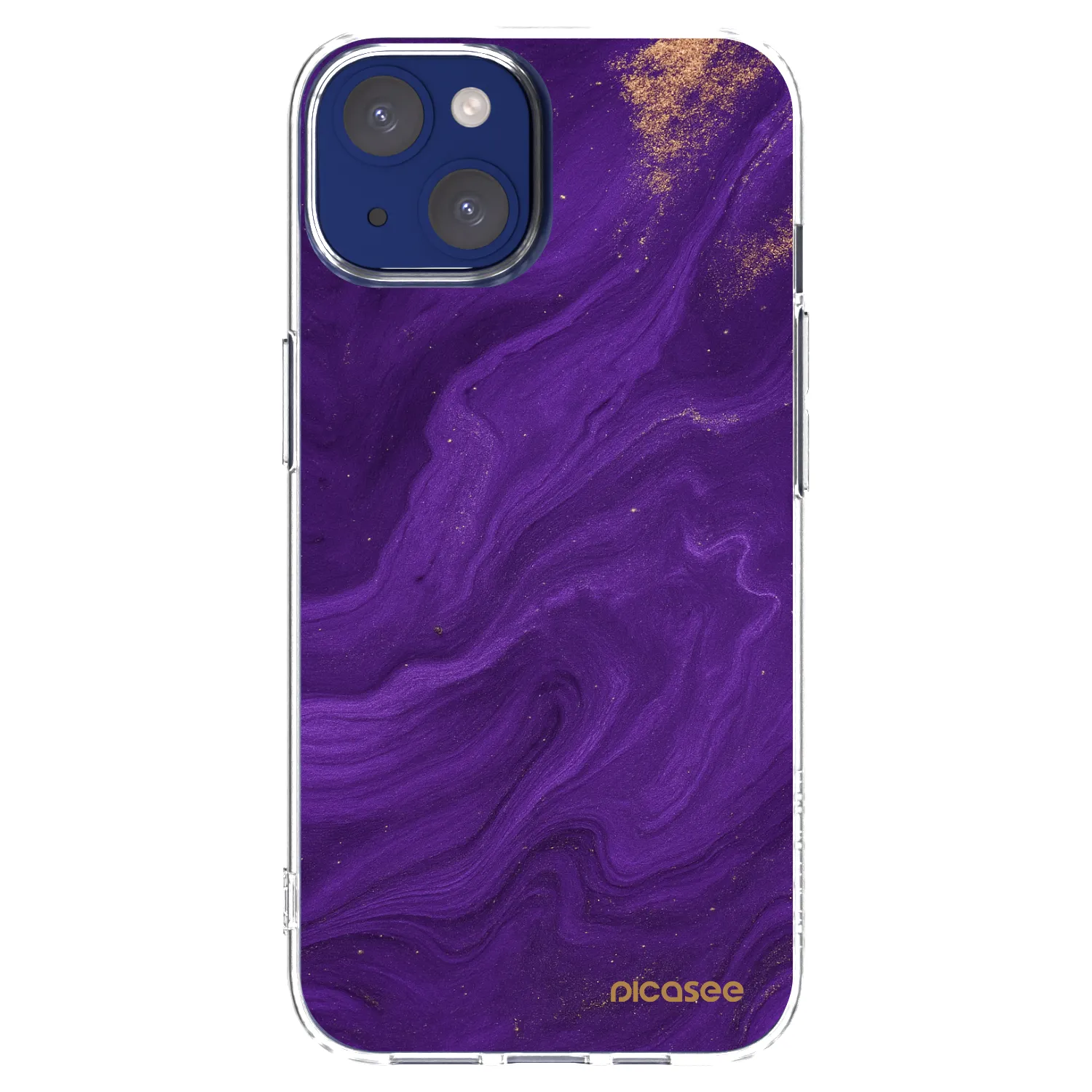 Picasee silikonska prozirna maskica za Apple iPhone 14 - Purple