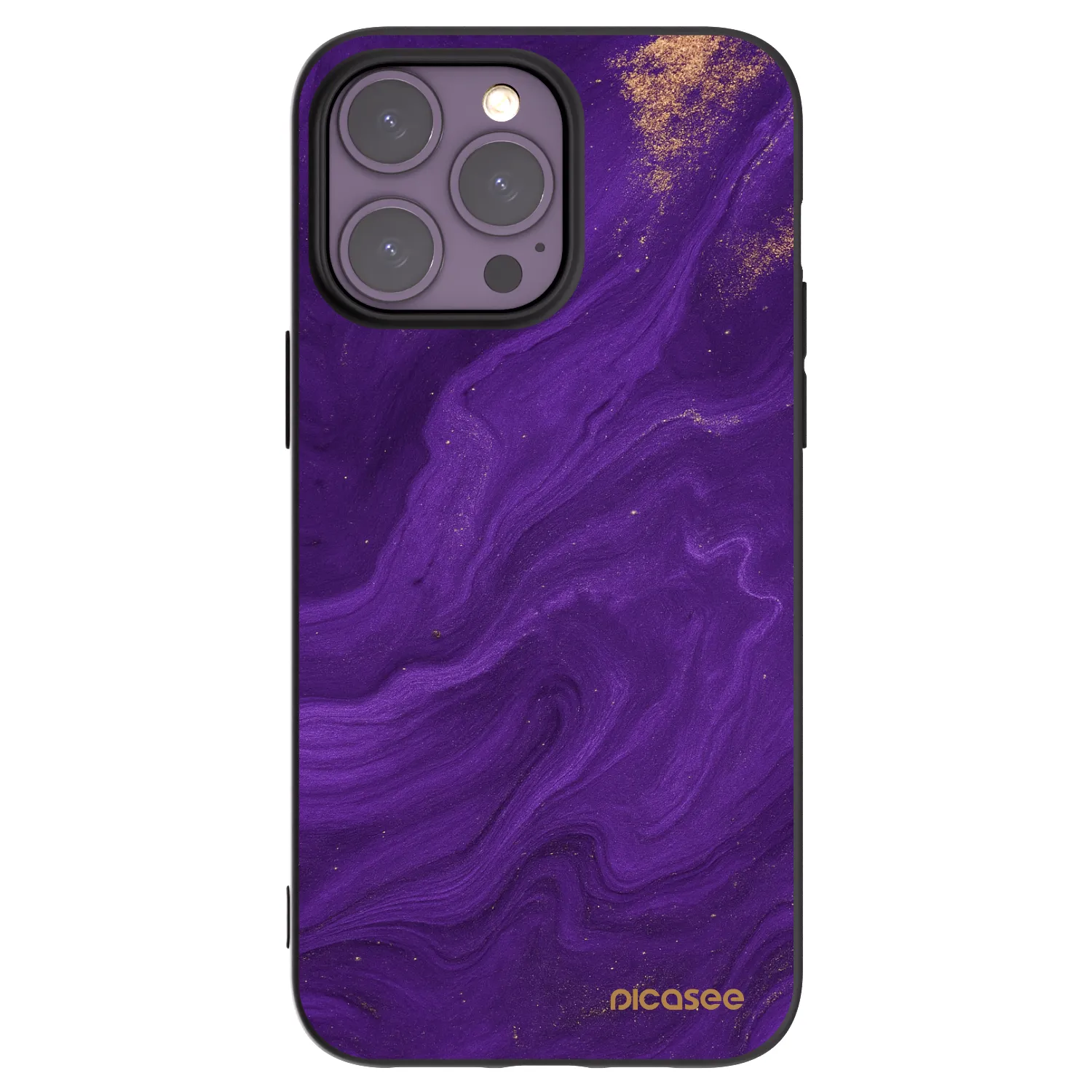Picasee crna silikonska maskica za Apple iPhone 14 Pro Max - Purple