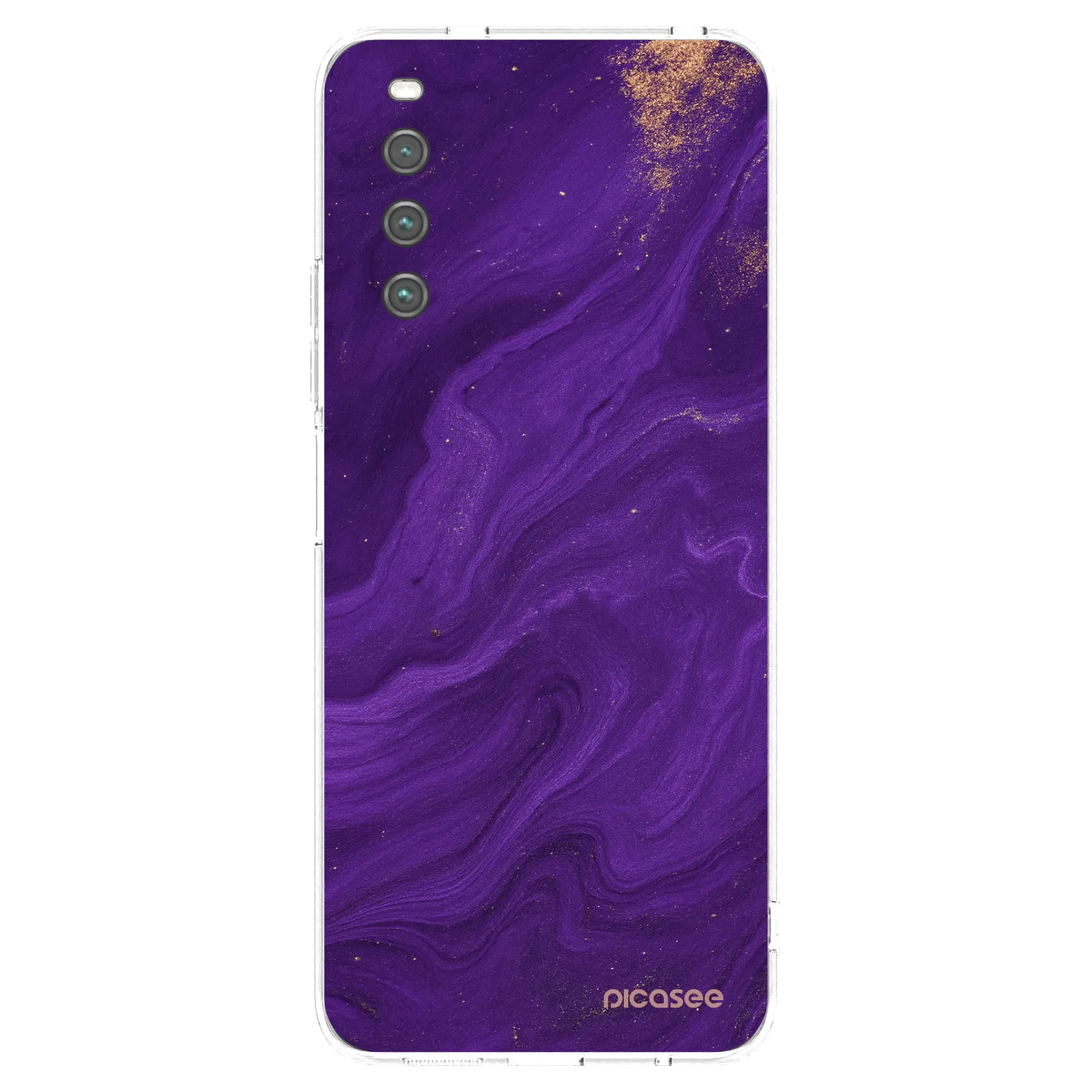 Picasee silikonska prozirna maskica za Sony Xperia 10 IV 5G - Purple
