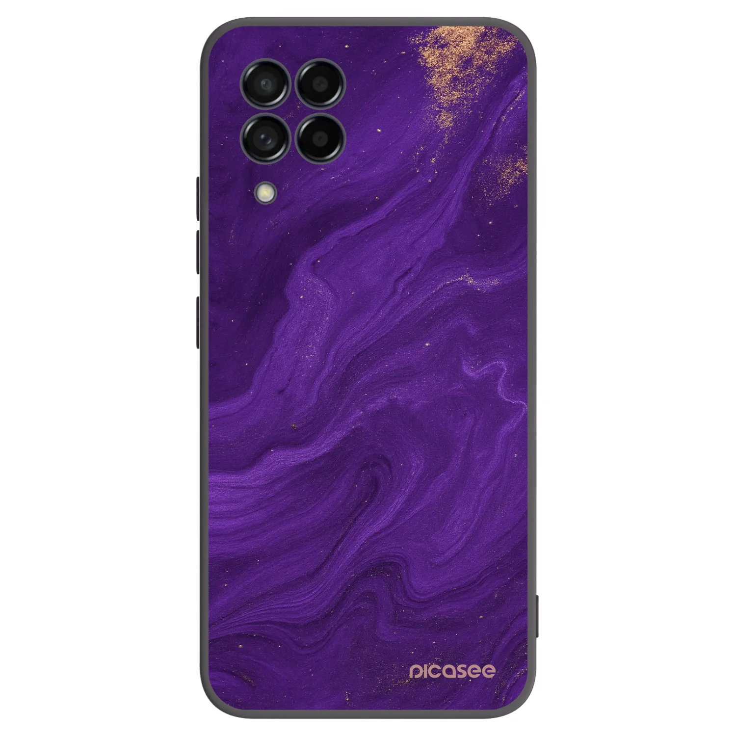 Picasee crna silikonska maskica za Samsung Galaxy M53 5G - Purple
