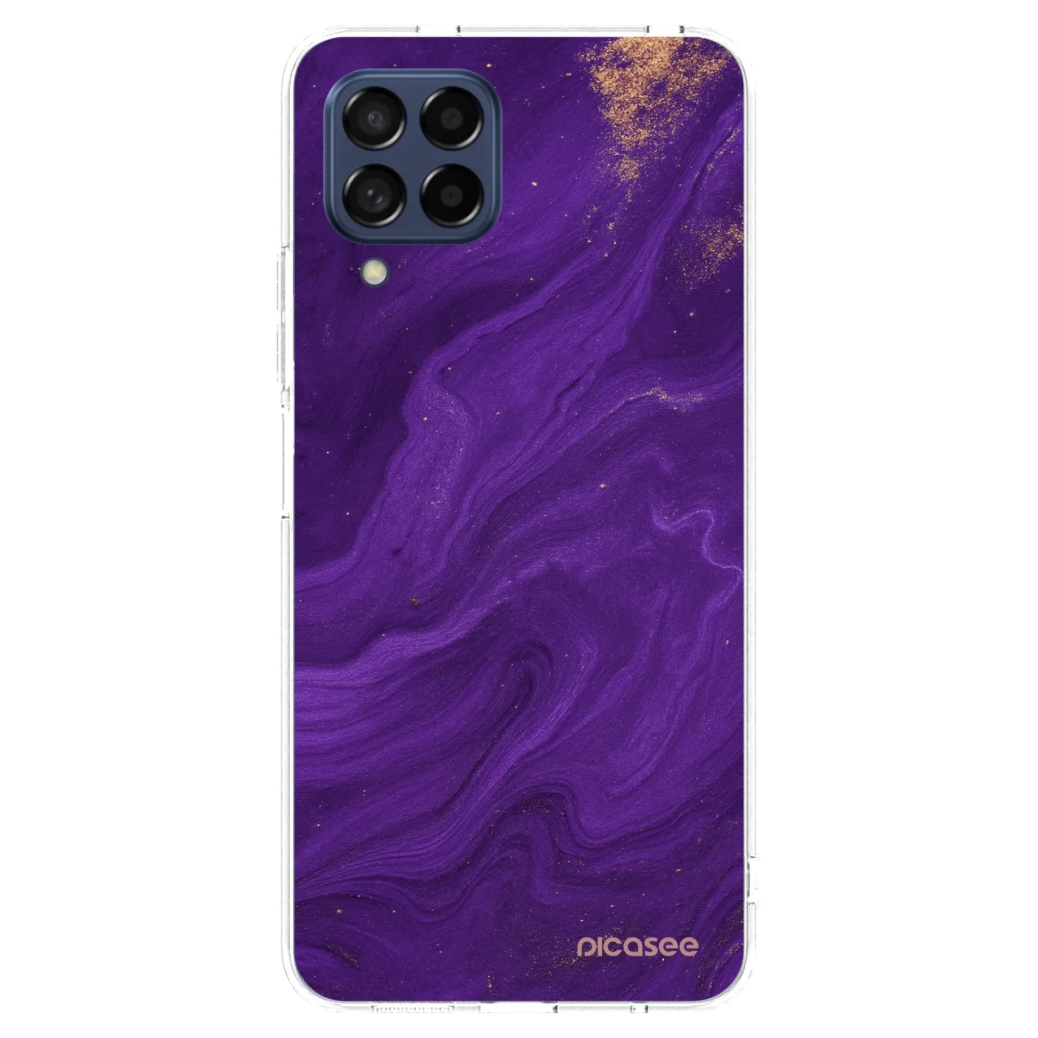 Picasee silikonska prozirna maskica za Samsung Galaxy M53 5G - Purple