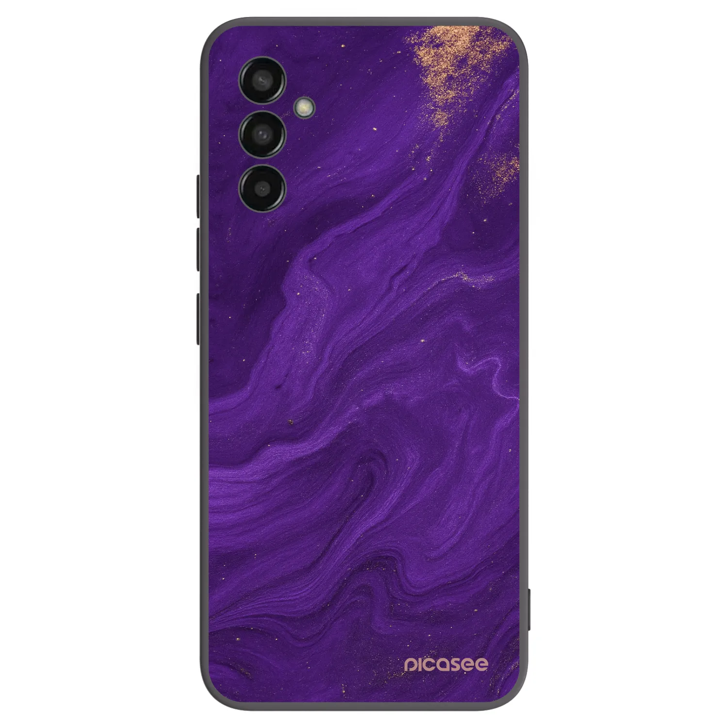 Picasee crna silikonska maskica za Samsung Galaxy M13 M135F - Purple