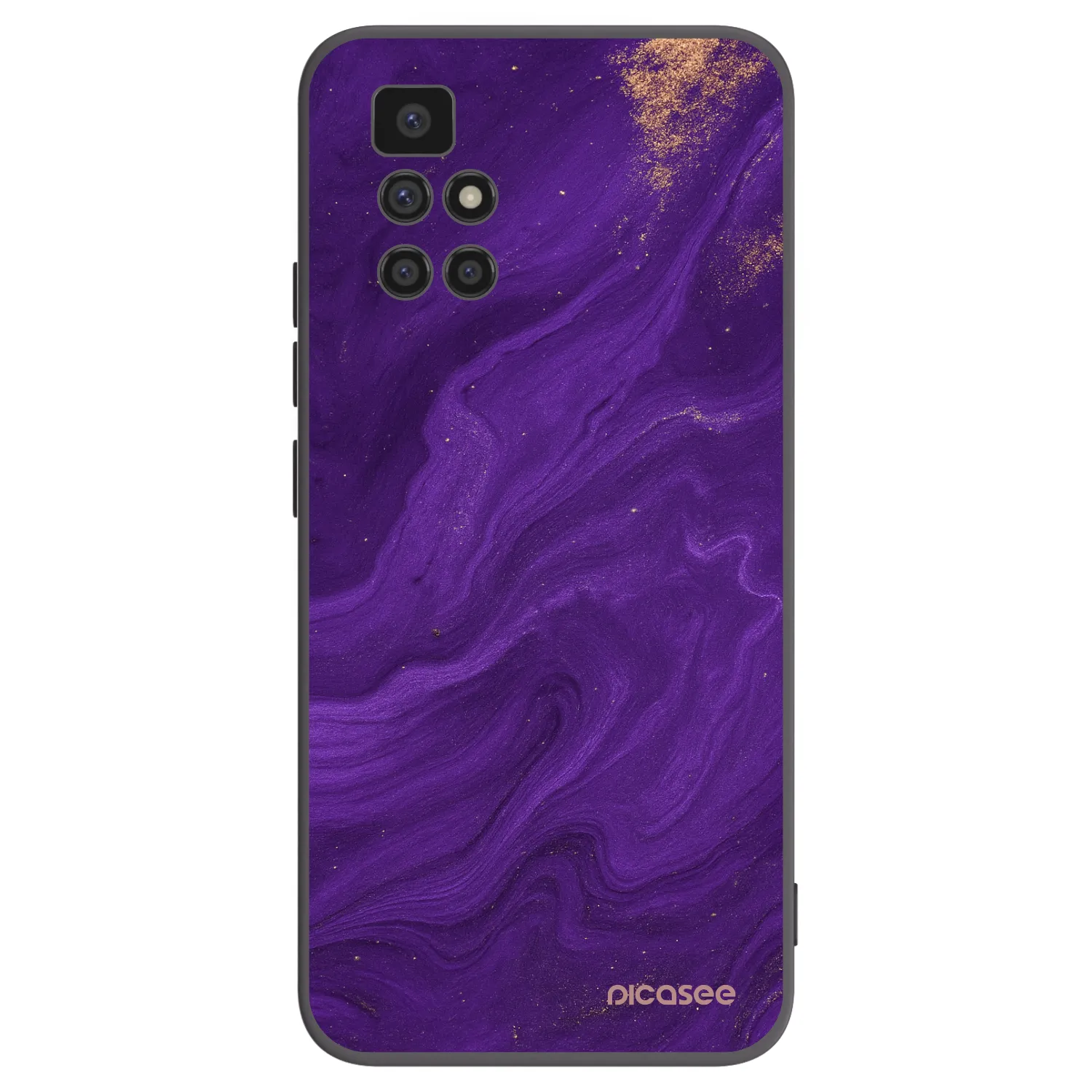 Picasee crna silikonska maskica za Xiaomi Redmi 10 (2022) - Purple