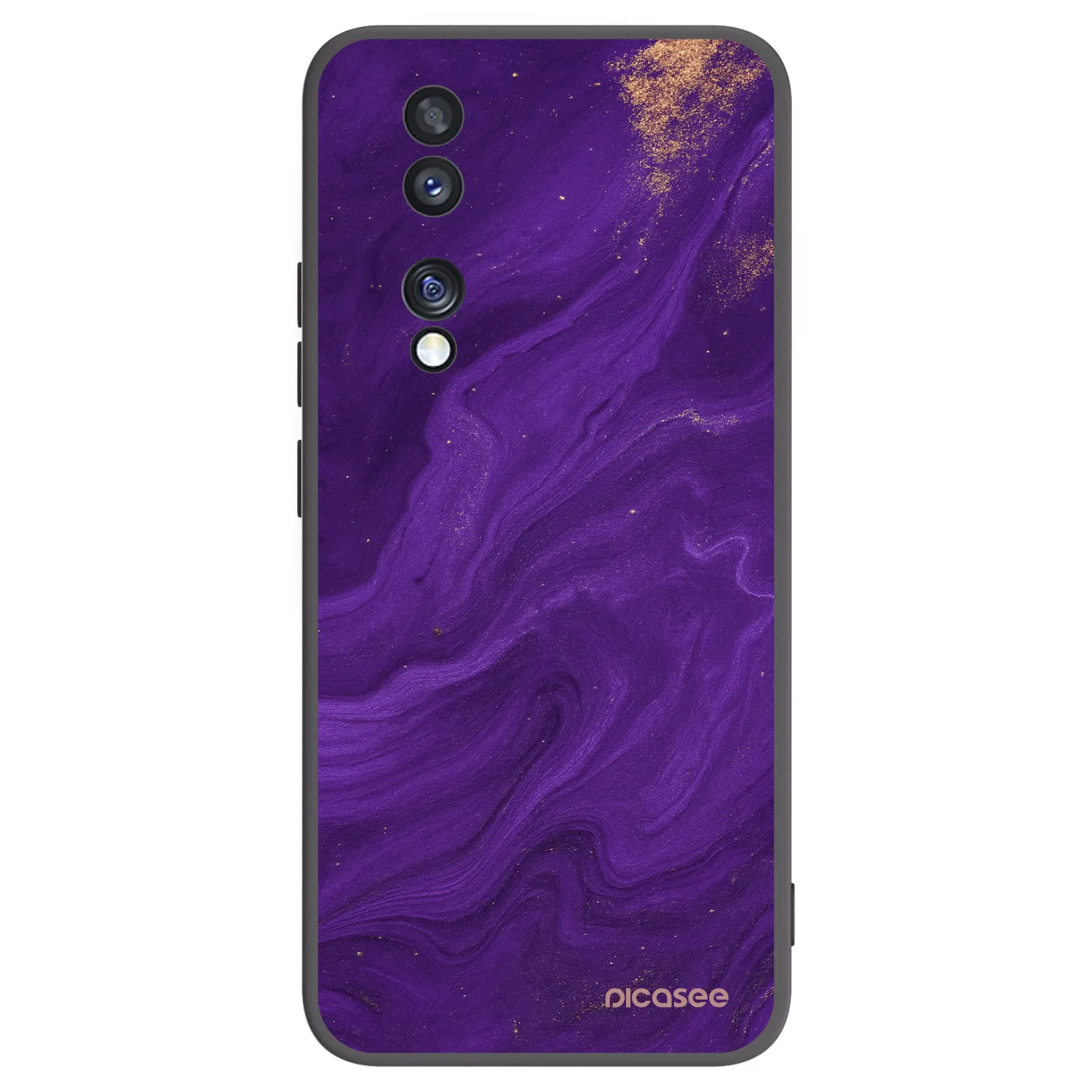 Picasee crna silikonska maskica za Honor 70 - Purple