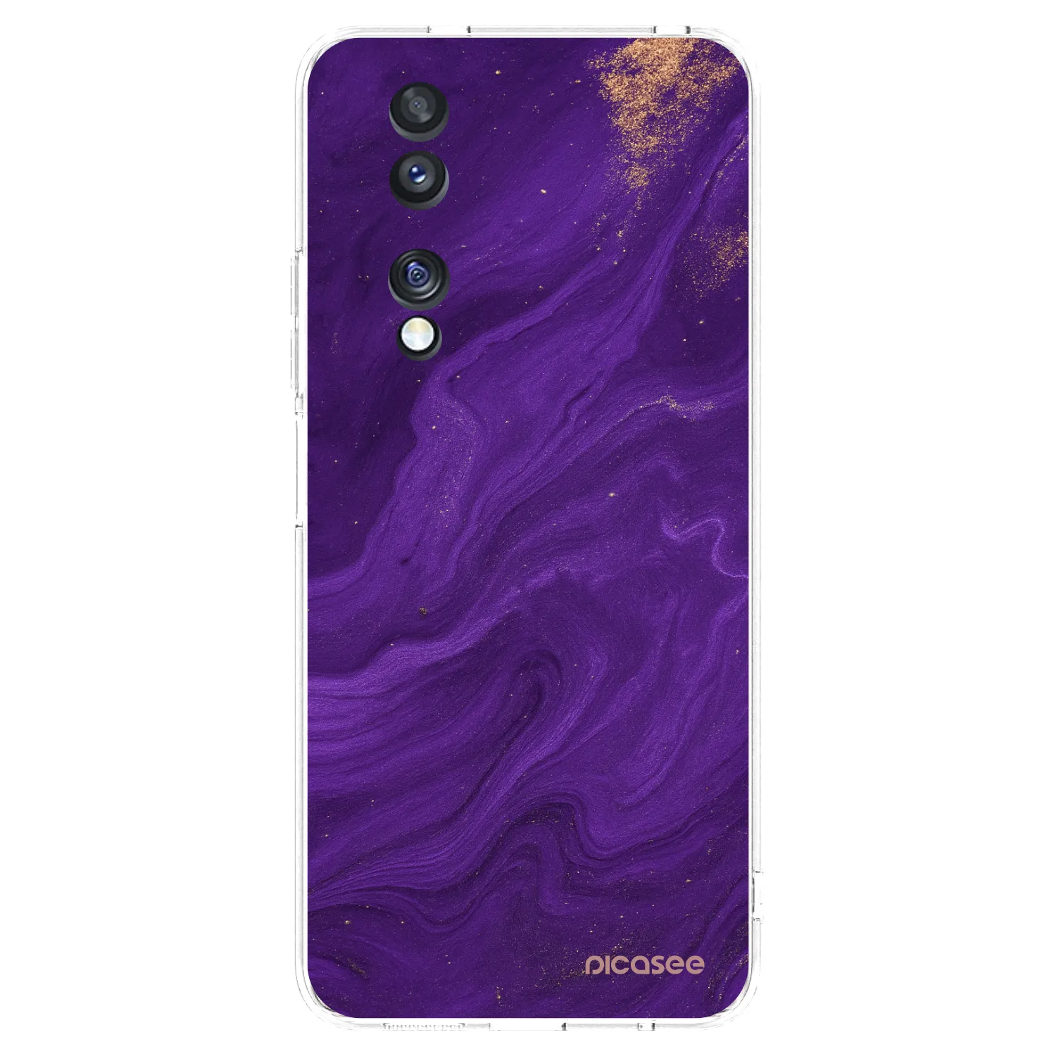 Picasee silikonska prozirna maskica za Honor 70 - Purple