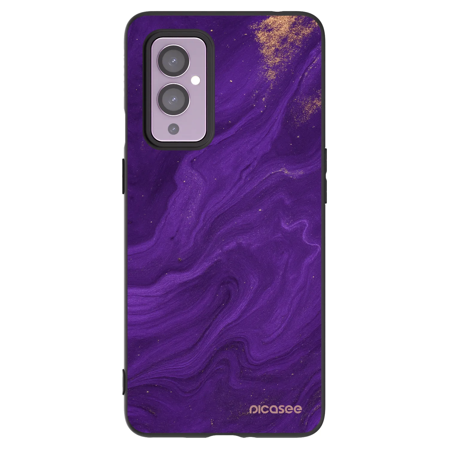 Picasee crna silikonska maskica za OnePlus 9 - Purple