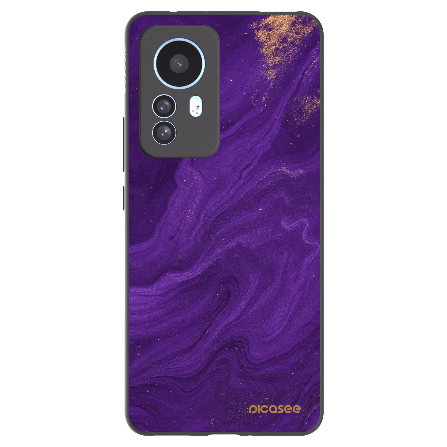 Picasee crna silikonska maskica za Xiaomi 12T - Purple