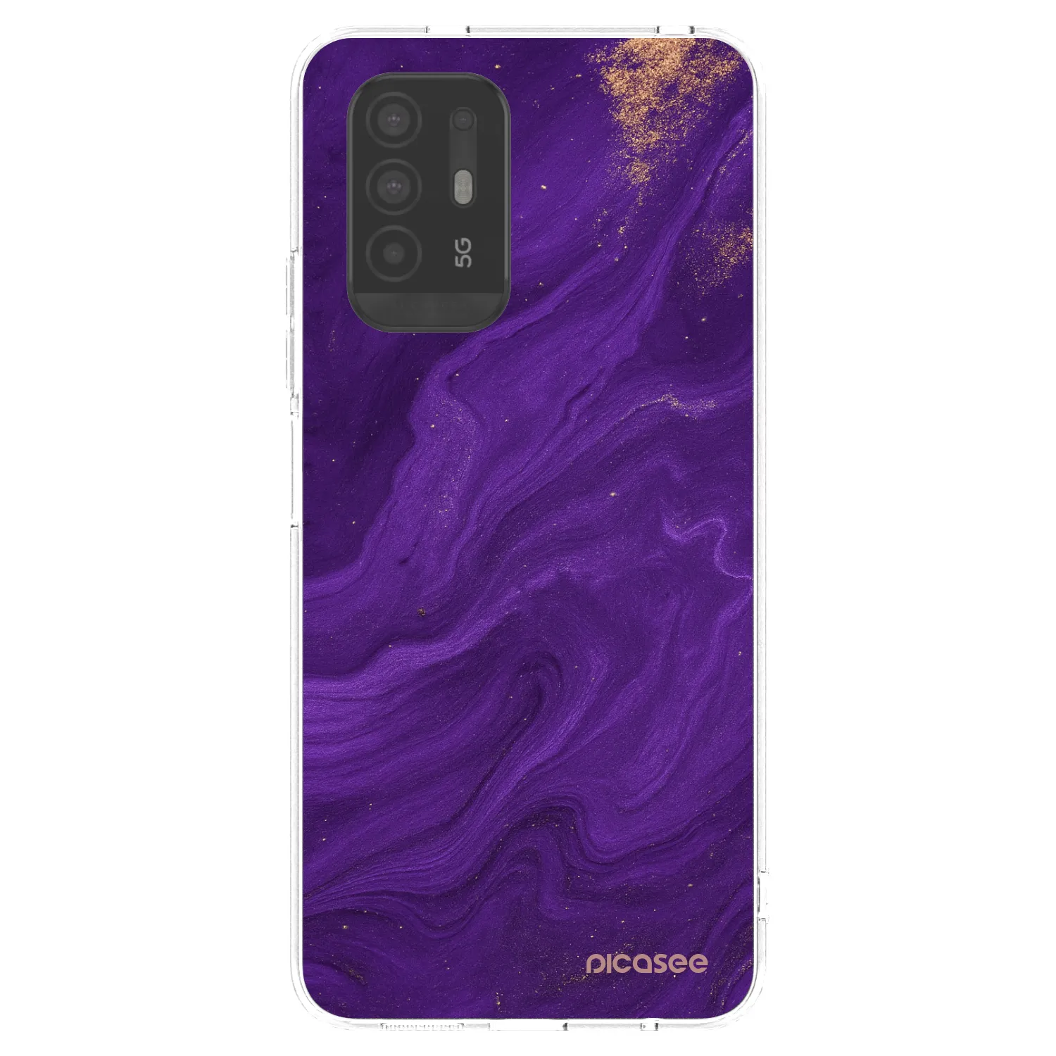 Picasee silikonska prozirna maskica za OPPO A94 5G - Purple