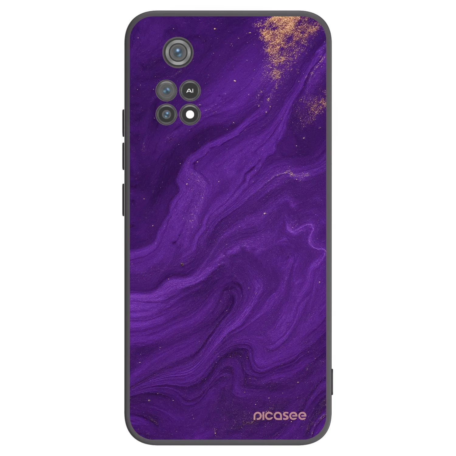 Picasee crna silikonska maskica za Xiaomi Poco M4 Pro - Purple