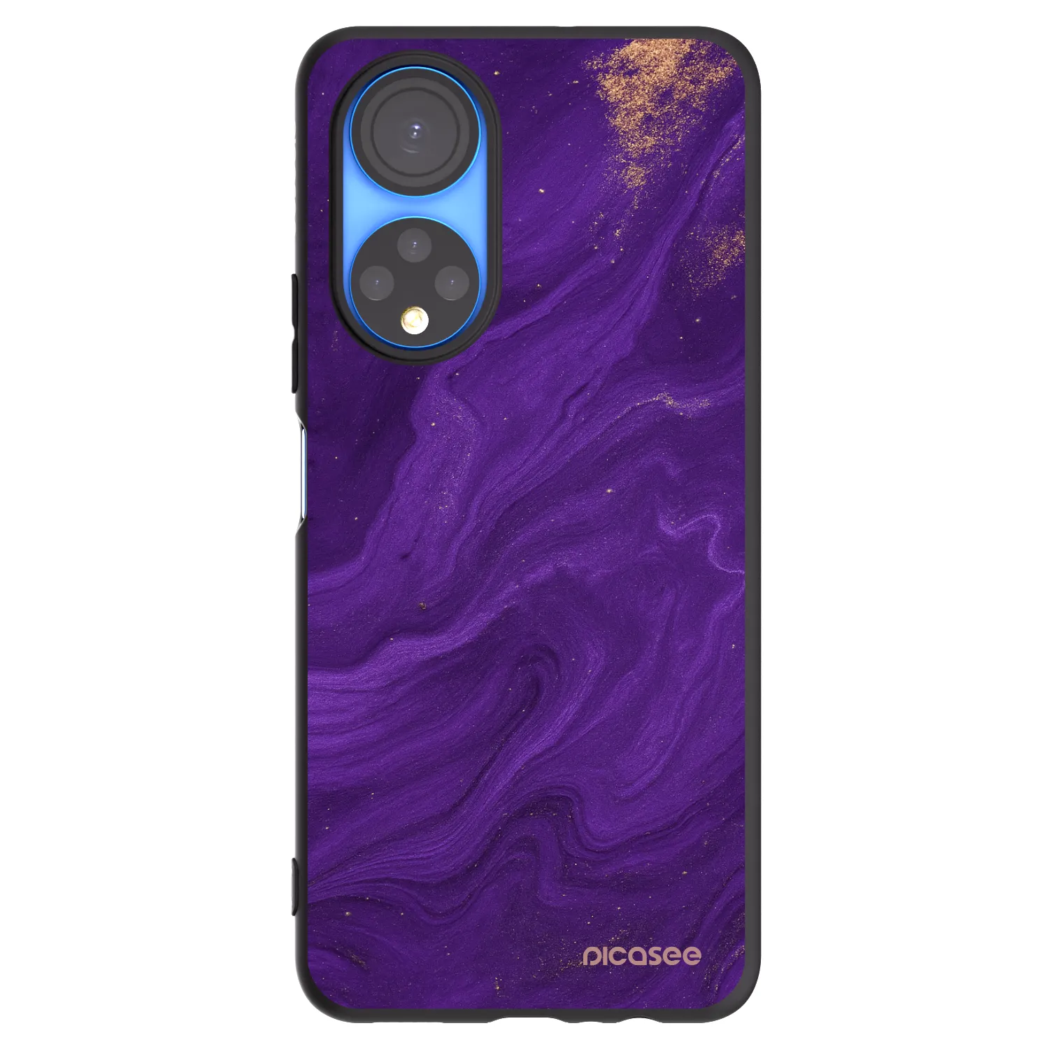 Picasee crna silikonska maskica za Honor X7 - Purple