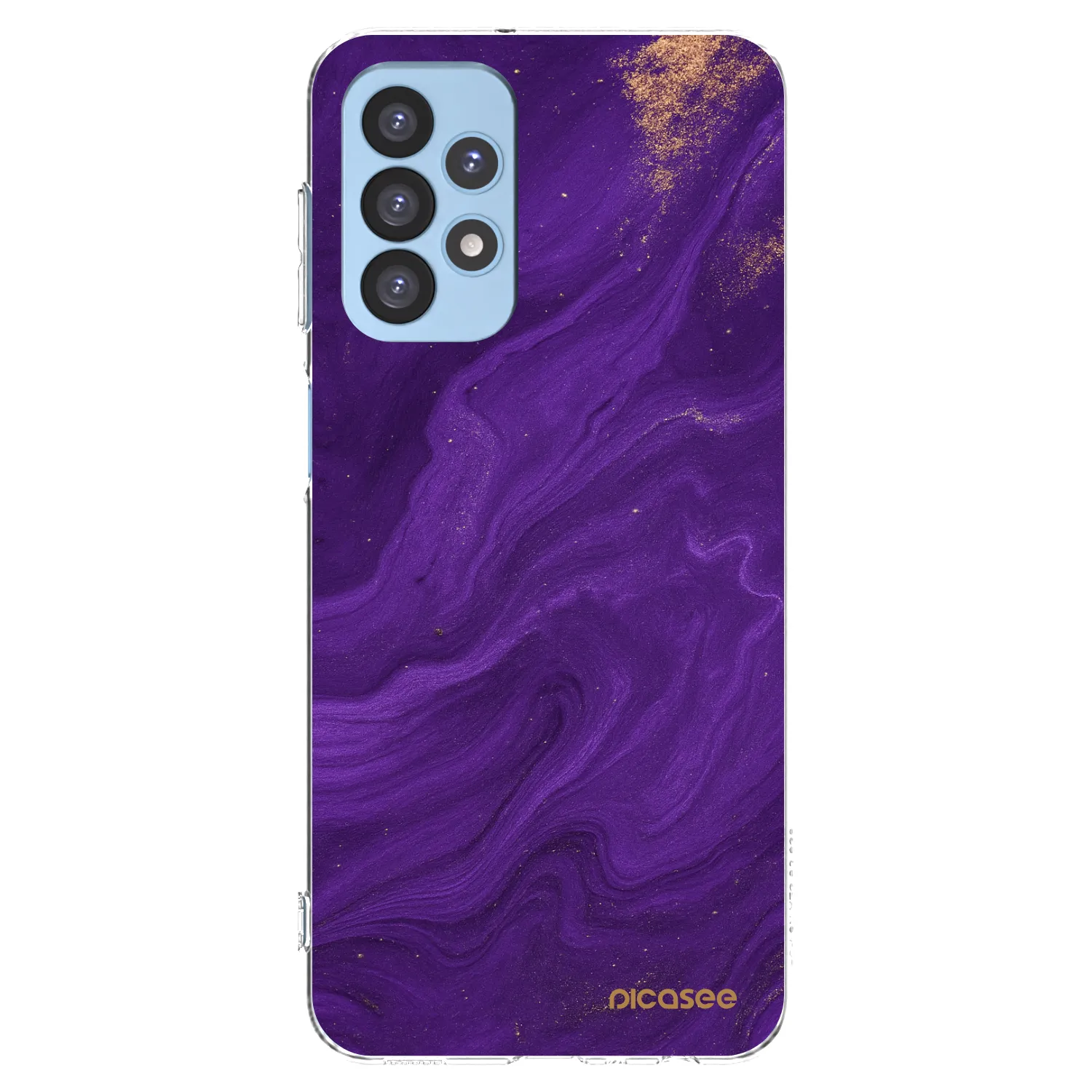 Picasee silikonska prozirna maskica za Samsung Galaxy A23 A235F 4G - Purple