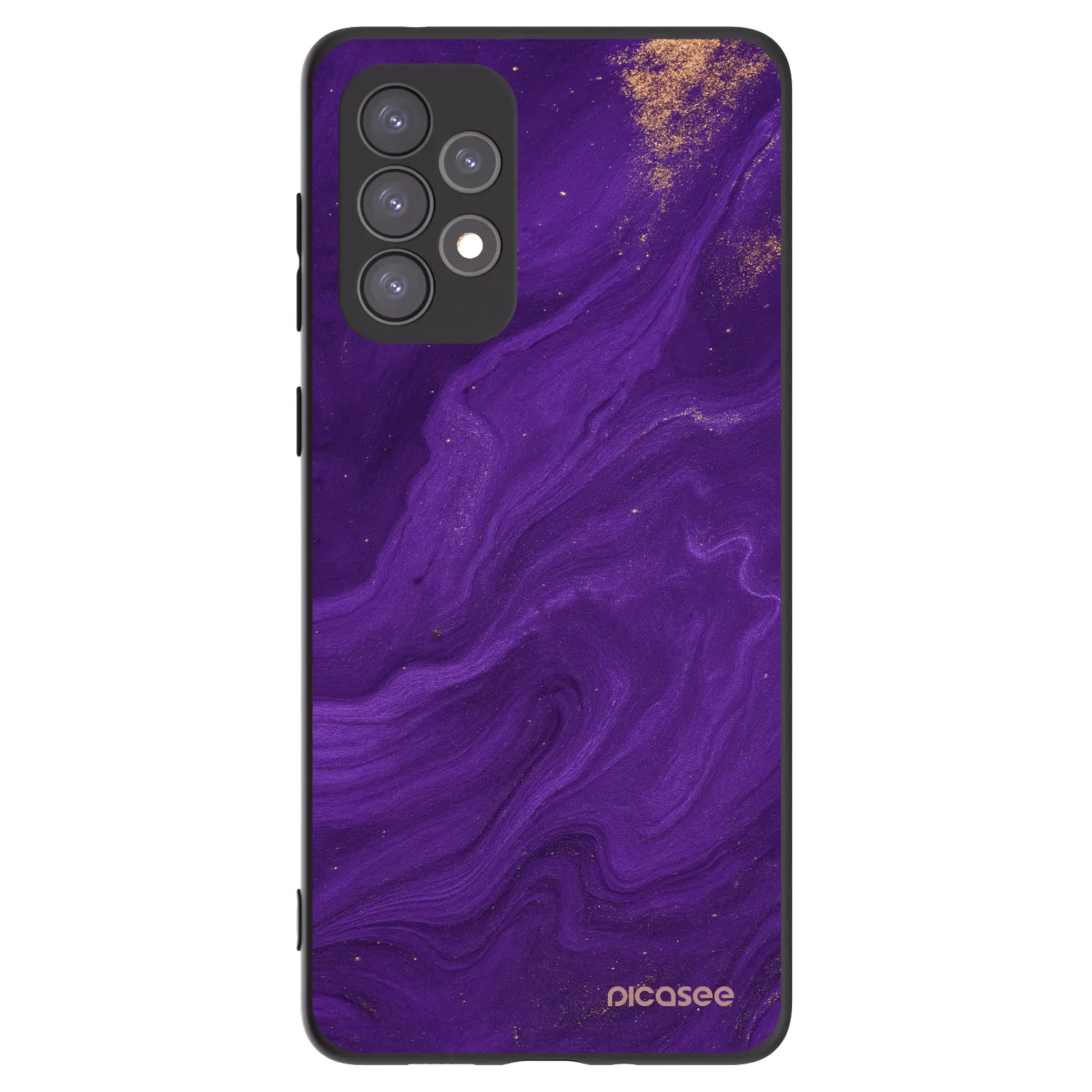 Picasee crna silikonska maskica za Samsung Galaxy A73 5G - Purple