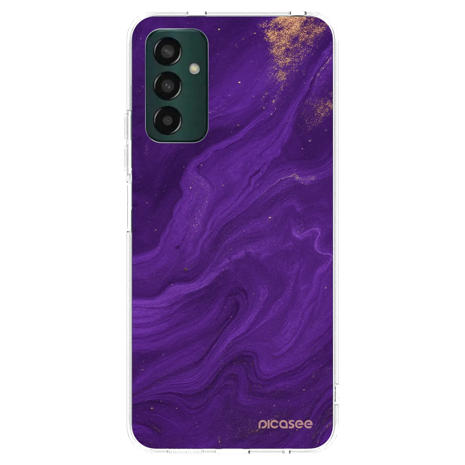Picasee silikonska prozirna maskica za Samsung Galaxy M23 5G - Purple