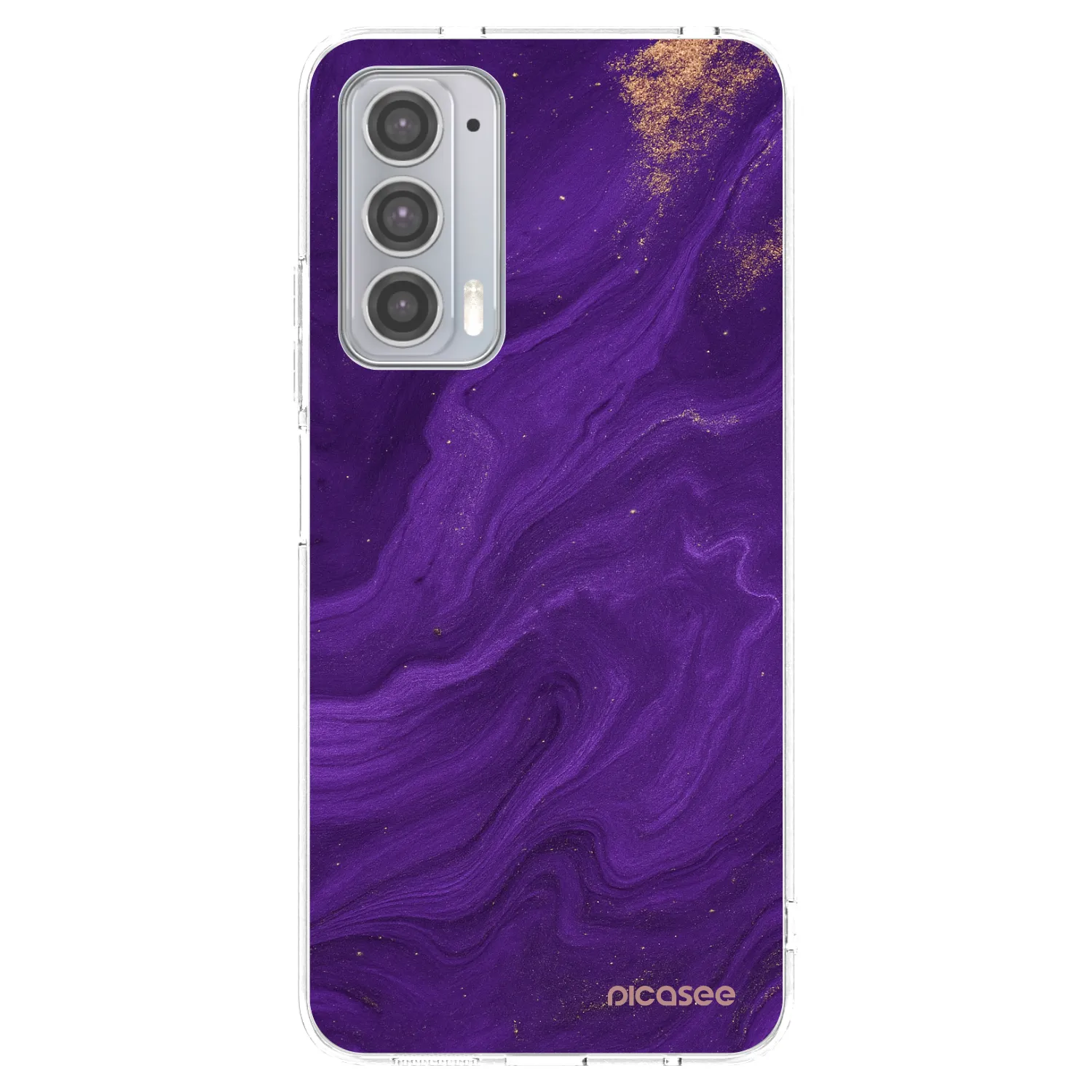 Picasee silikonska prozirna maskica za Motorola Edge 20 - Purple