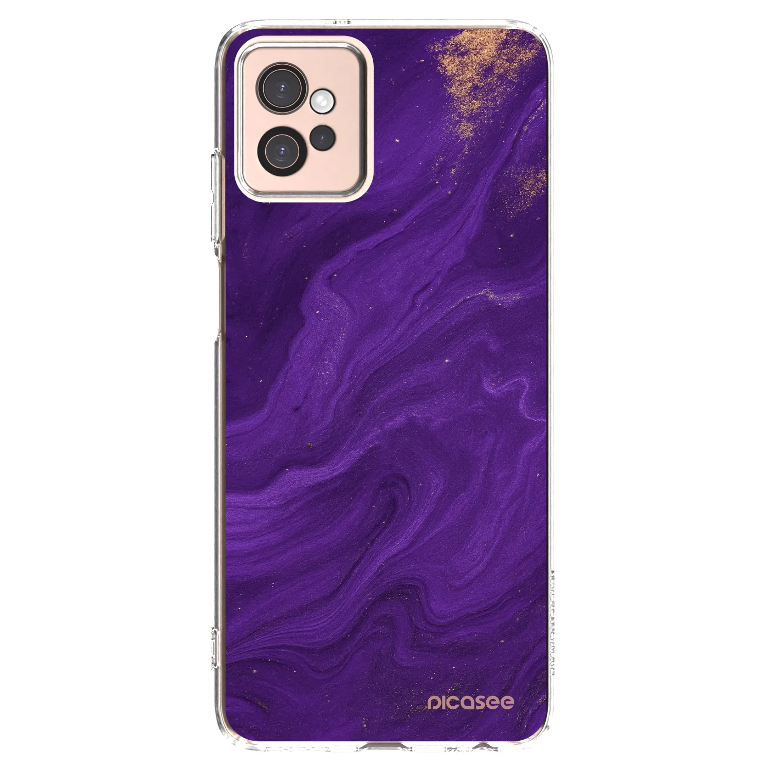 Picasee silikonska prozirna maskica za Motorola Moto G32 - Purple
