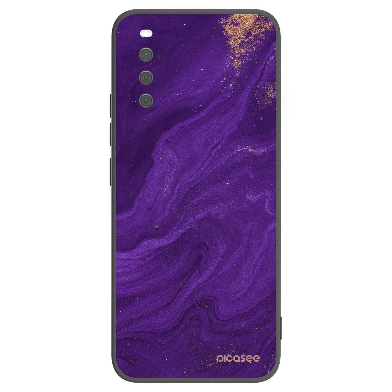 Picasee crna silikonska maskica za Sony Xperia 10 III - Purple