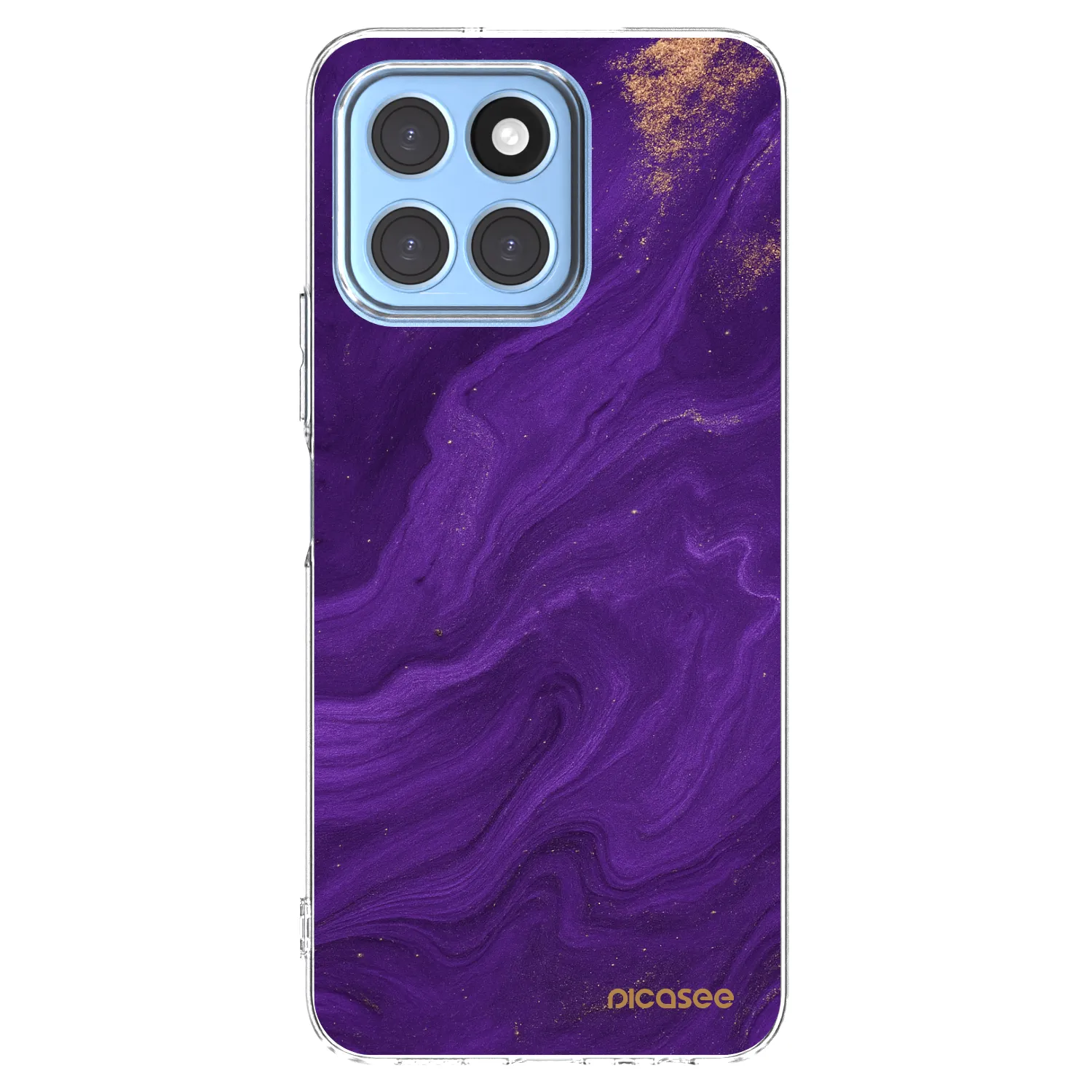 Picasee silikonska prozirna maskica za Honor X8 5G - Purple