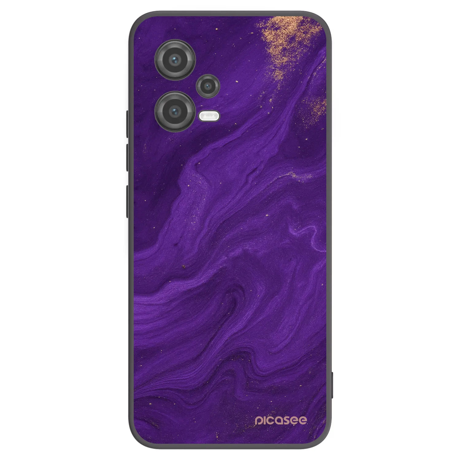Picasee crna silikonska maskica za Xiaomi Poco X5 - Purple