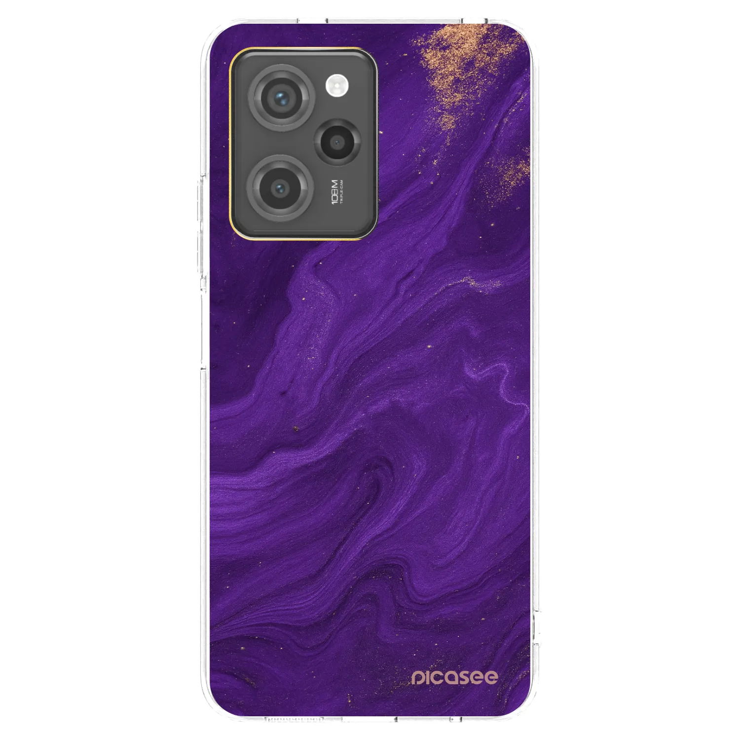 Picasee crna silikonska maskica za Xiaomi Poco X5 Pro - Purple