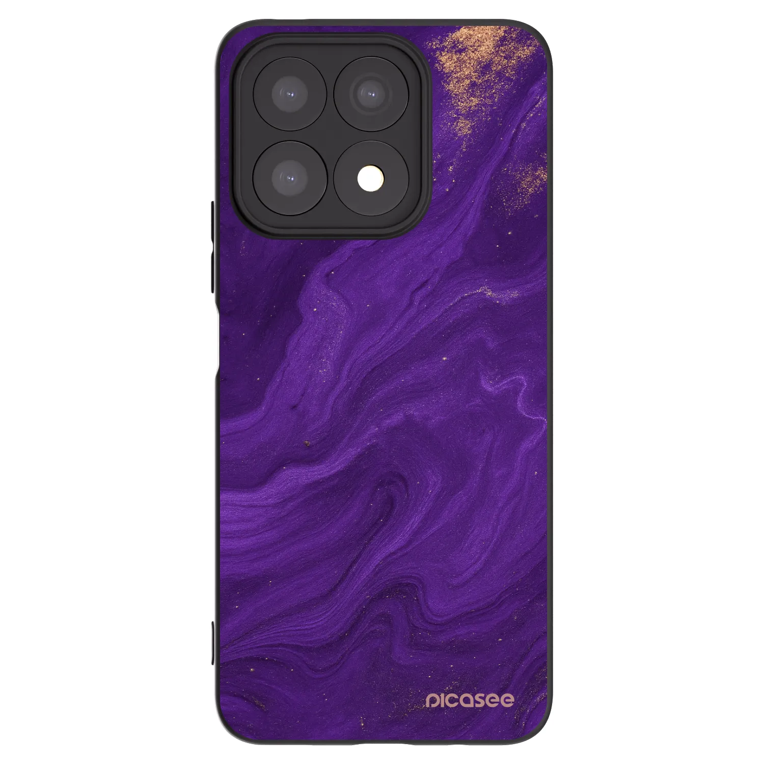 Picasee crna silikonska maskica za Honor X8a - Purple