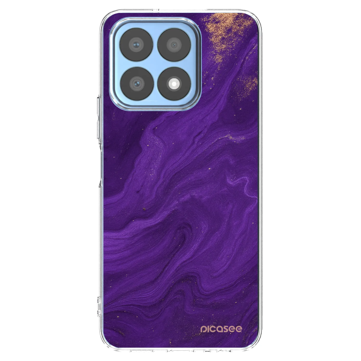 Picasee silikonska prozirna maskica za Honor X8a - Purple