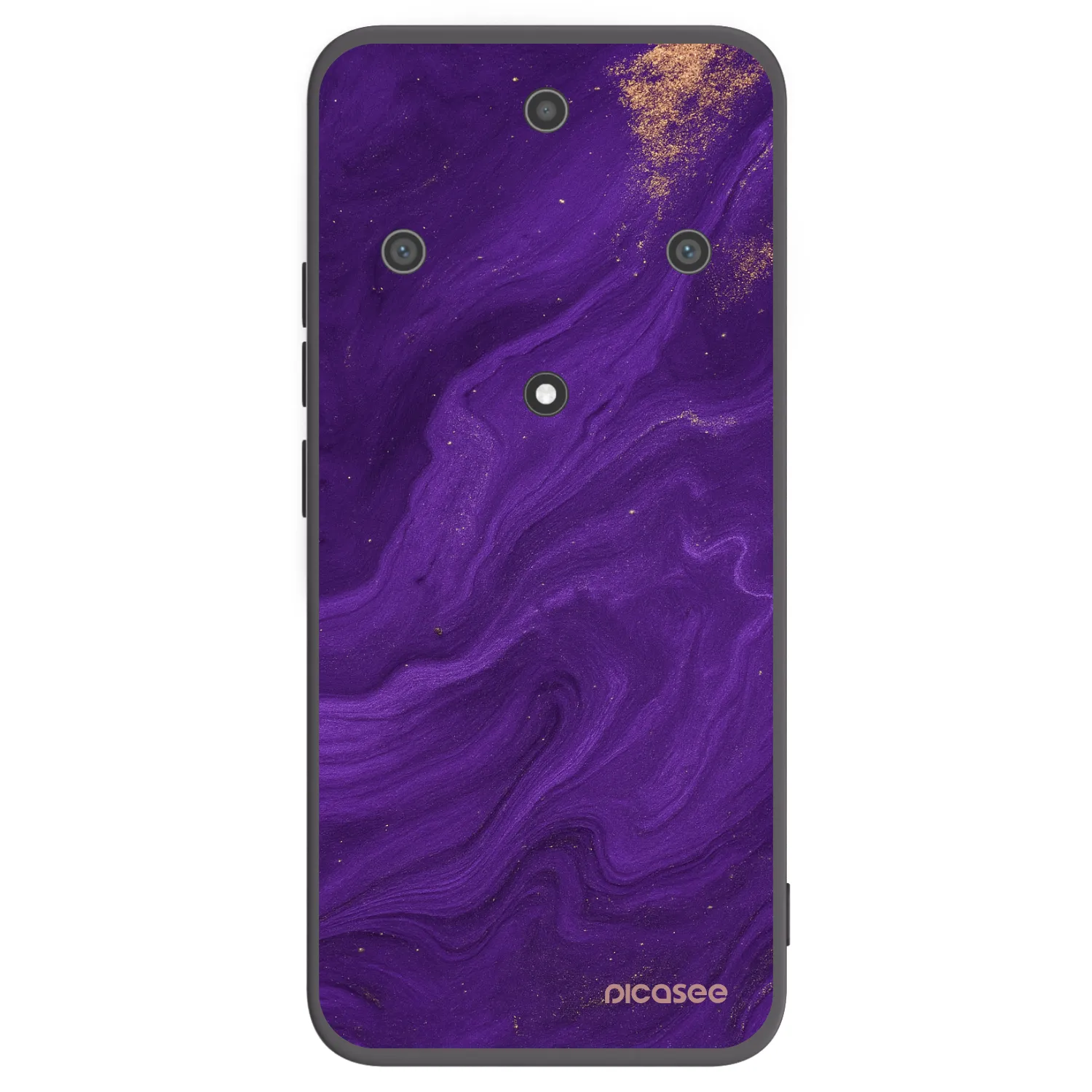 Picasee crna silikonska maskica za Honor Magic5 Lite 5G - Purple