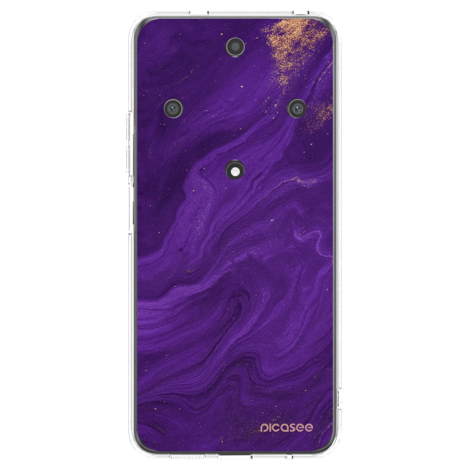 Picasee silikonska prozirna maskica za Honor Magic5 Lite 5G - Purple