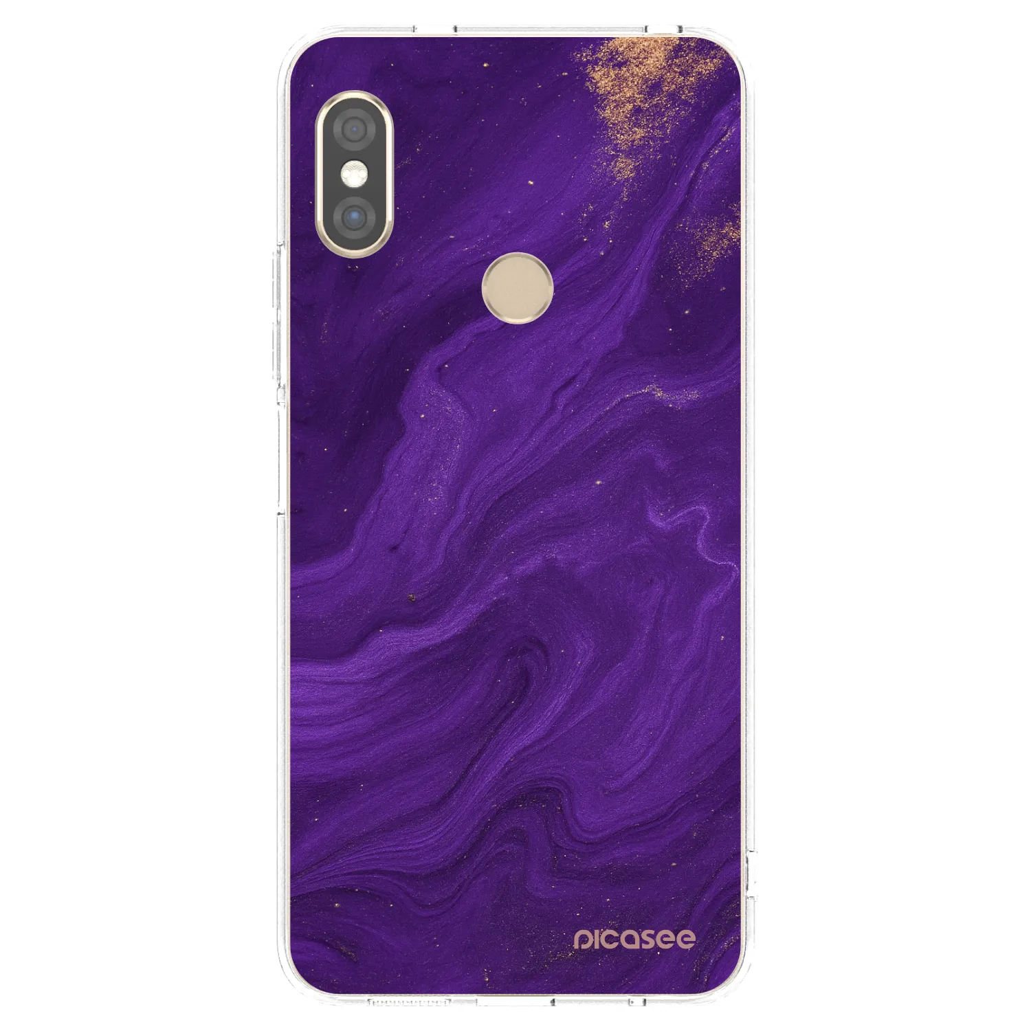Picasee silikonska prozirna maskica za Xiaomi Redmi Note 5 Global - Purple